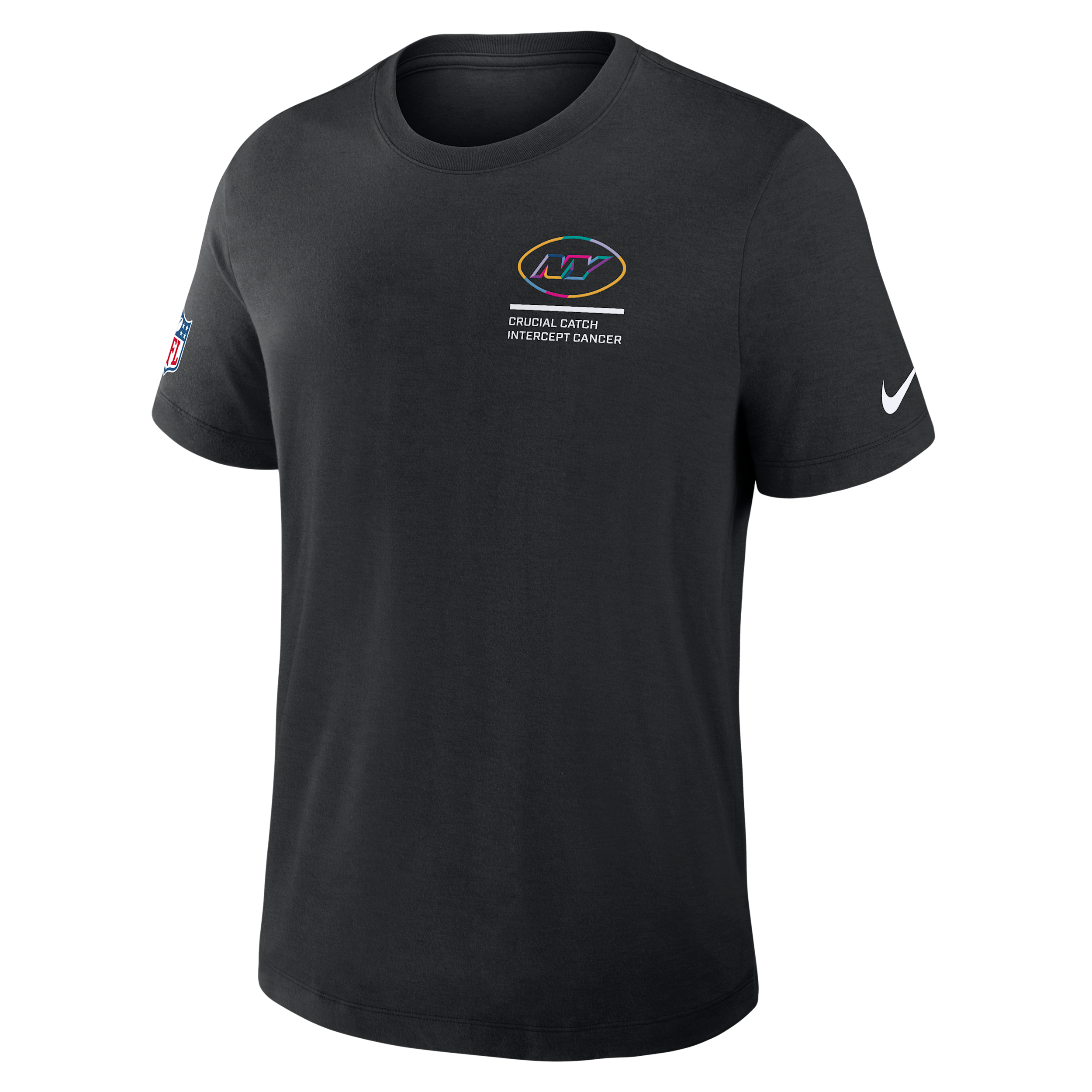 Nike New York Jets Crucial Catch  Men's Dri-fit Nfl T-shirt In Black