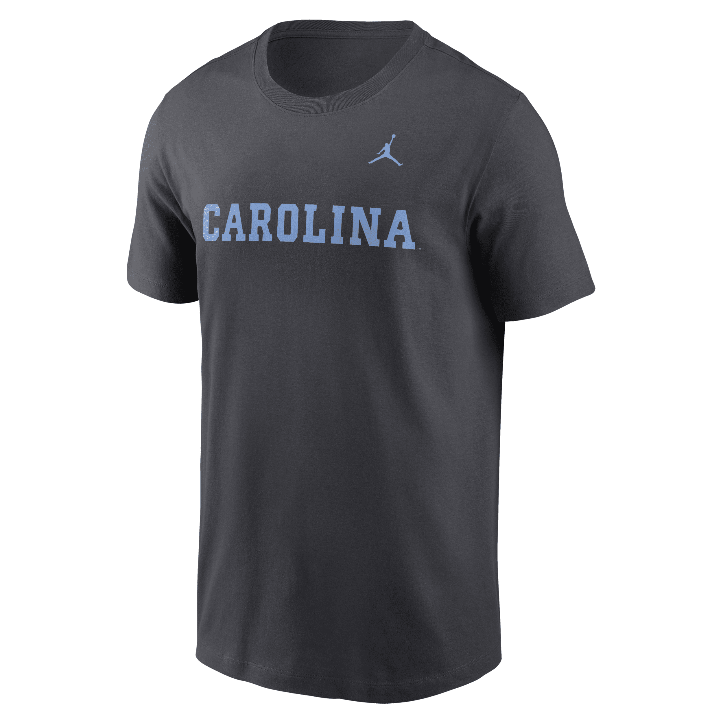 Jordan Men's Anthracite North Carolina Tar Heels Primetime Legend Wordmark T-shirt In Grey