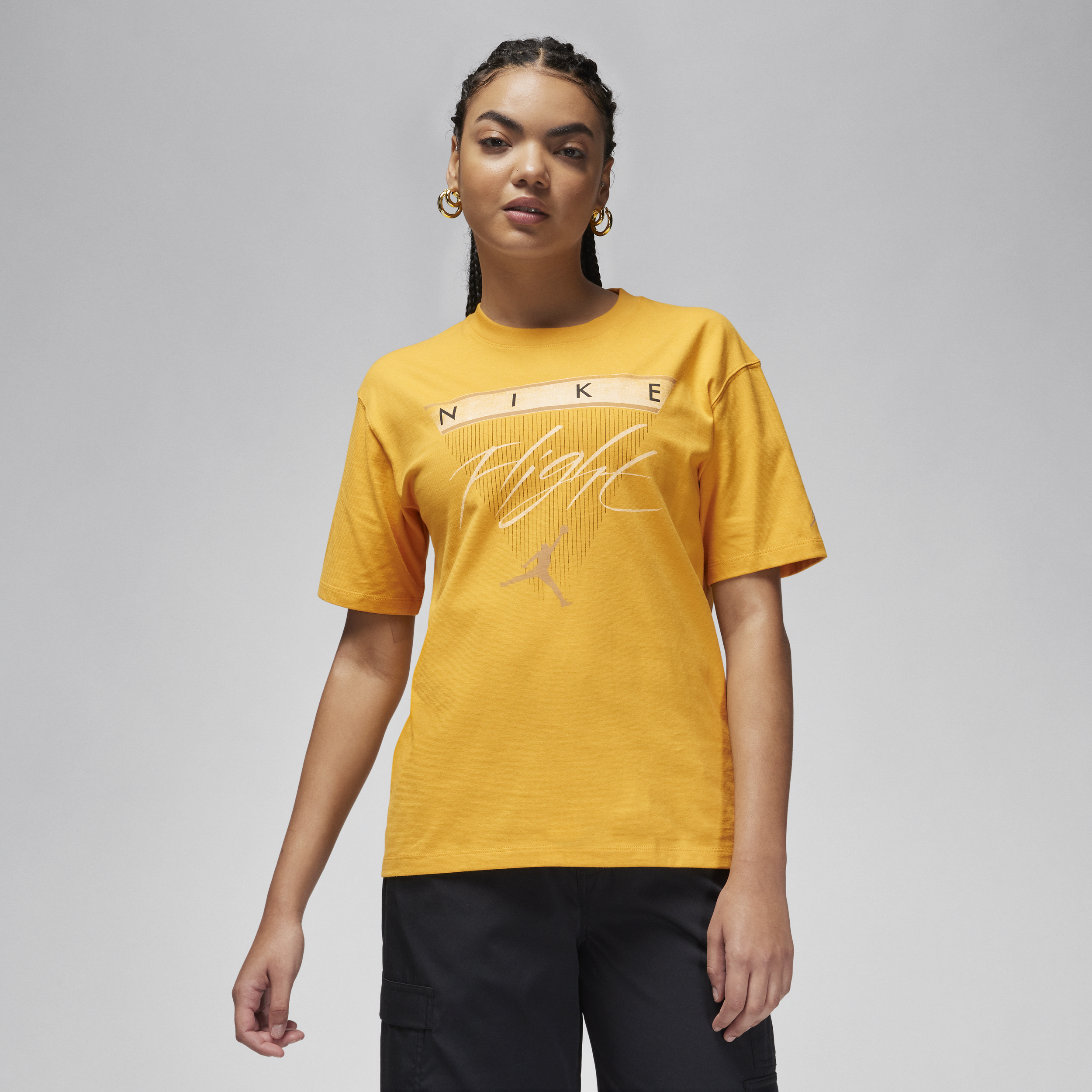 Shop Jordan Women's  Flight Heritage Graphic T-shirt In Yellow