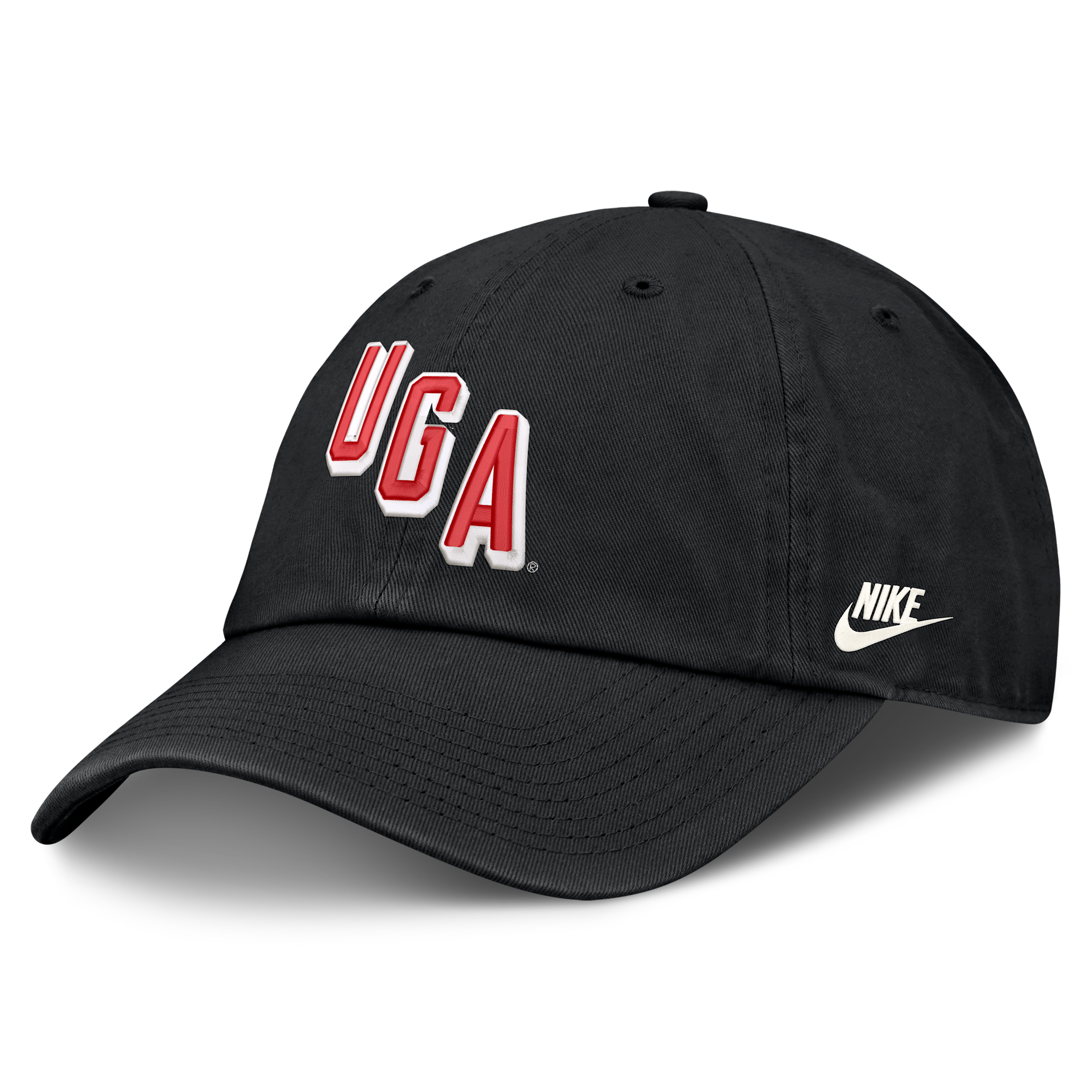 Georgia Natural Club Nike Men's College Adjustable Hat in Black | NC0100AUGV-EYR