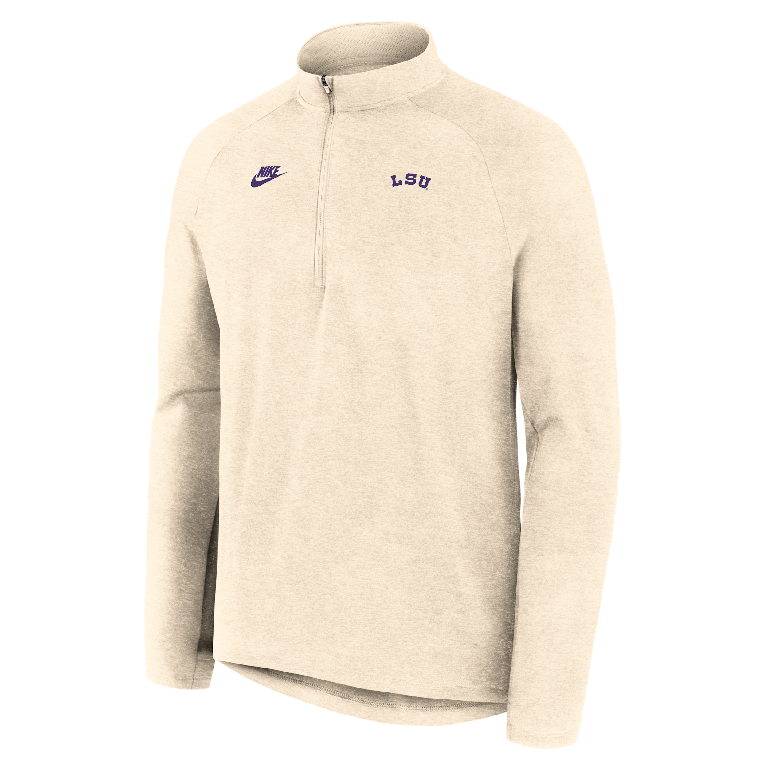 LSU Legacy Stride Nike Men's Dri-FIT College 1/2-Zip Long-Sleeve Top in White | 04V115ALOV-5T9