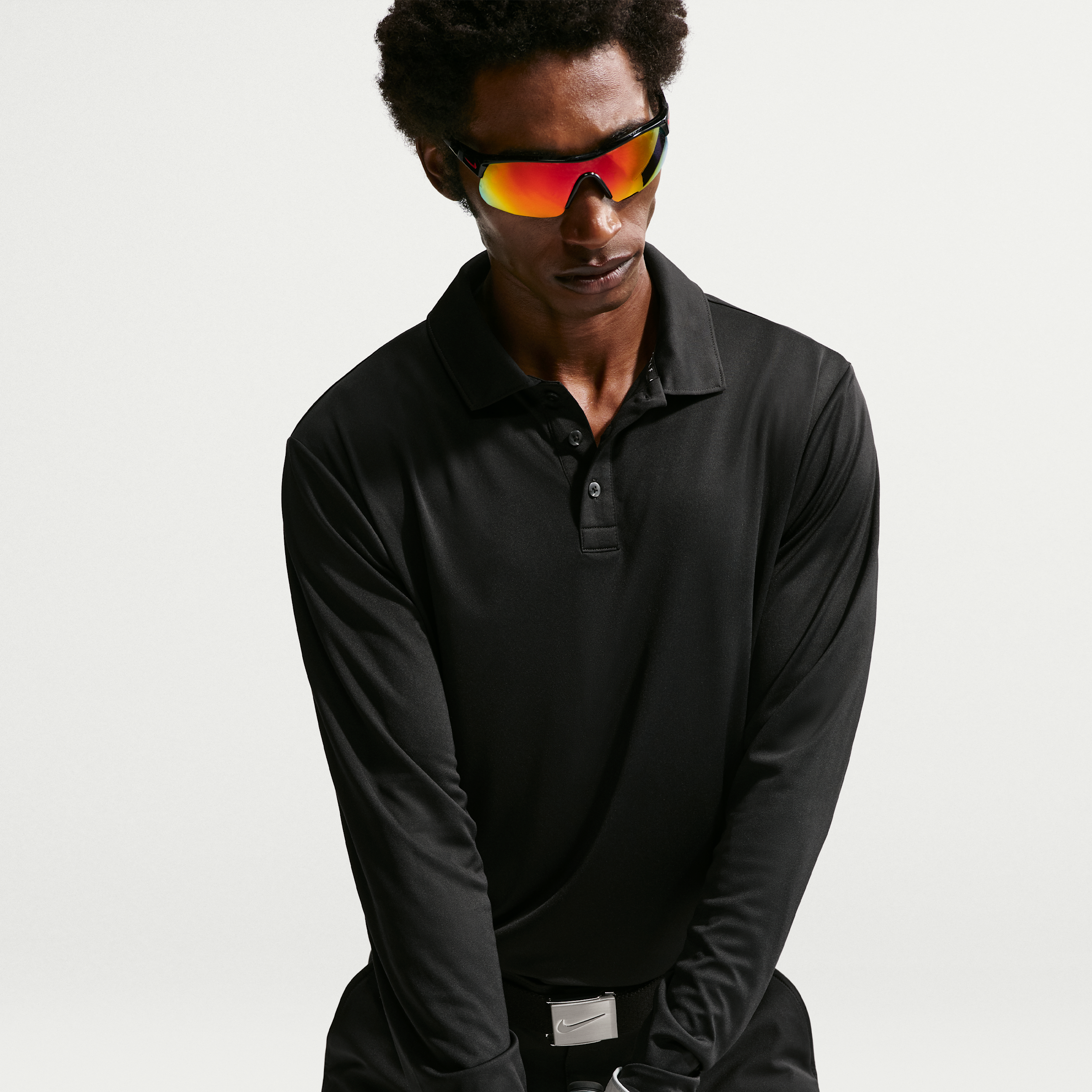 Nike Men's Par Dri-FIT Long-Sleeve Golf Polo in Black | IQ7062-010