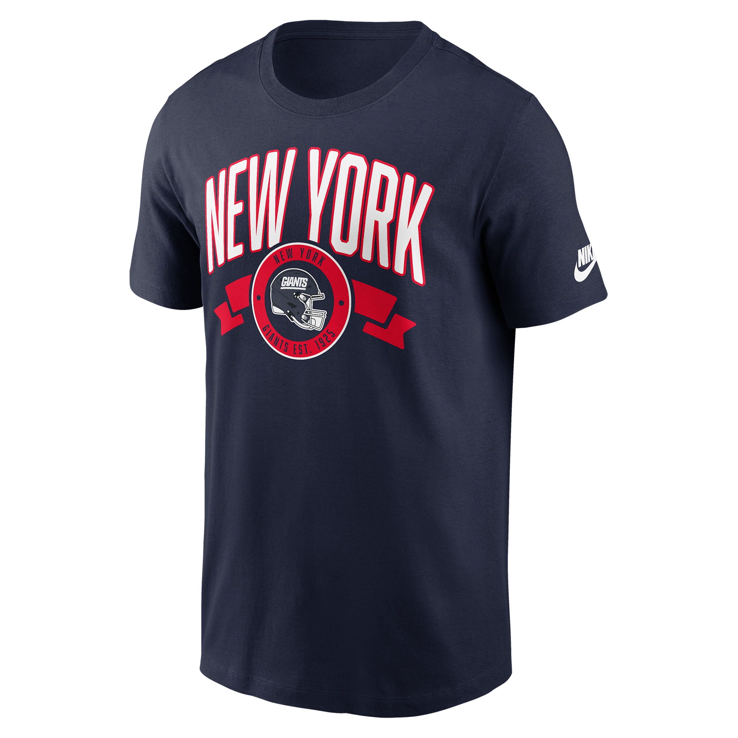 Nike Navy New York Giants Rewind Front And Back Hit Essential T-shirt In Black