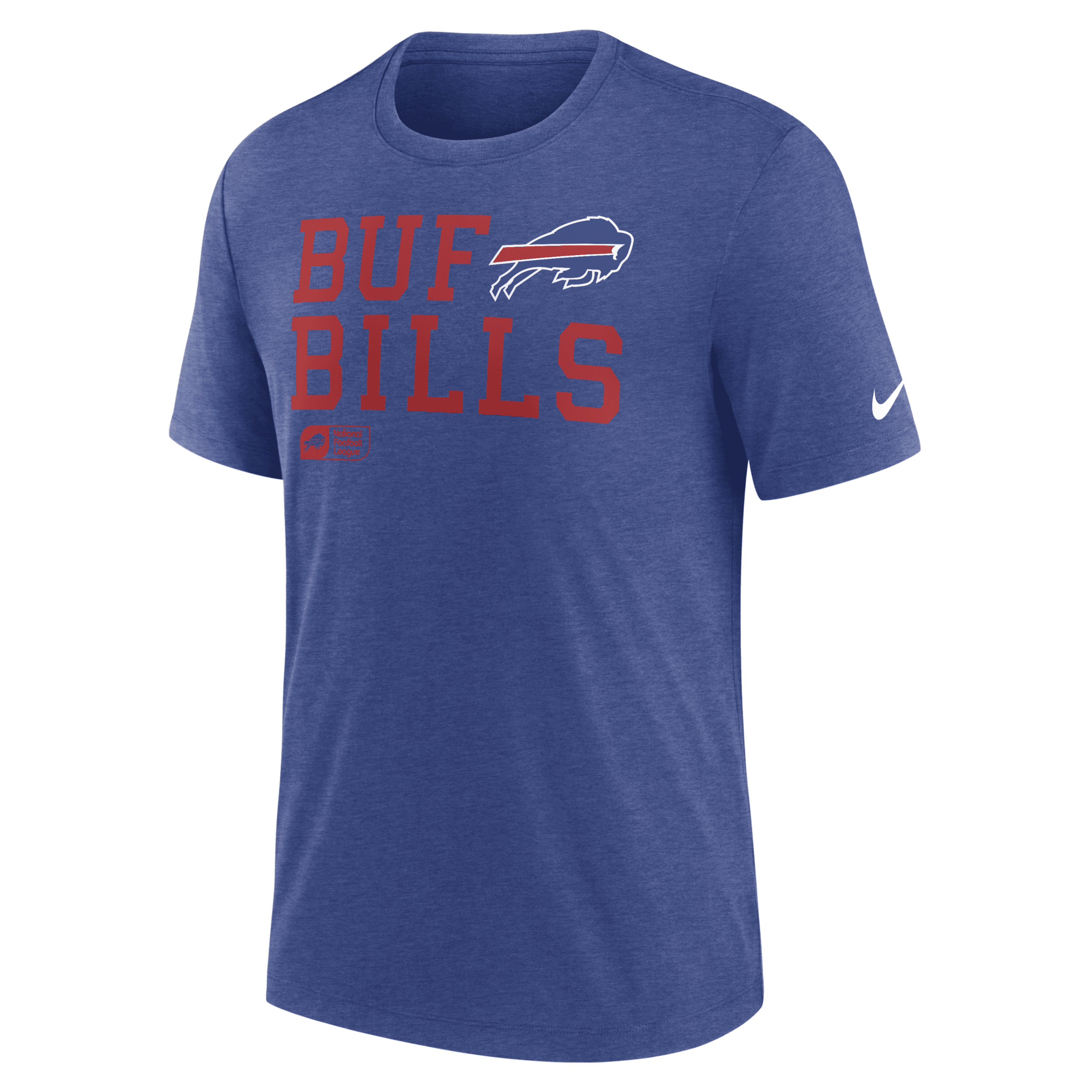 Nike Men's Royal Buffalo Bills Overlap Lockup Tri-blend T-shirt In Blue