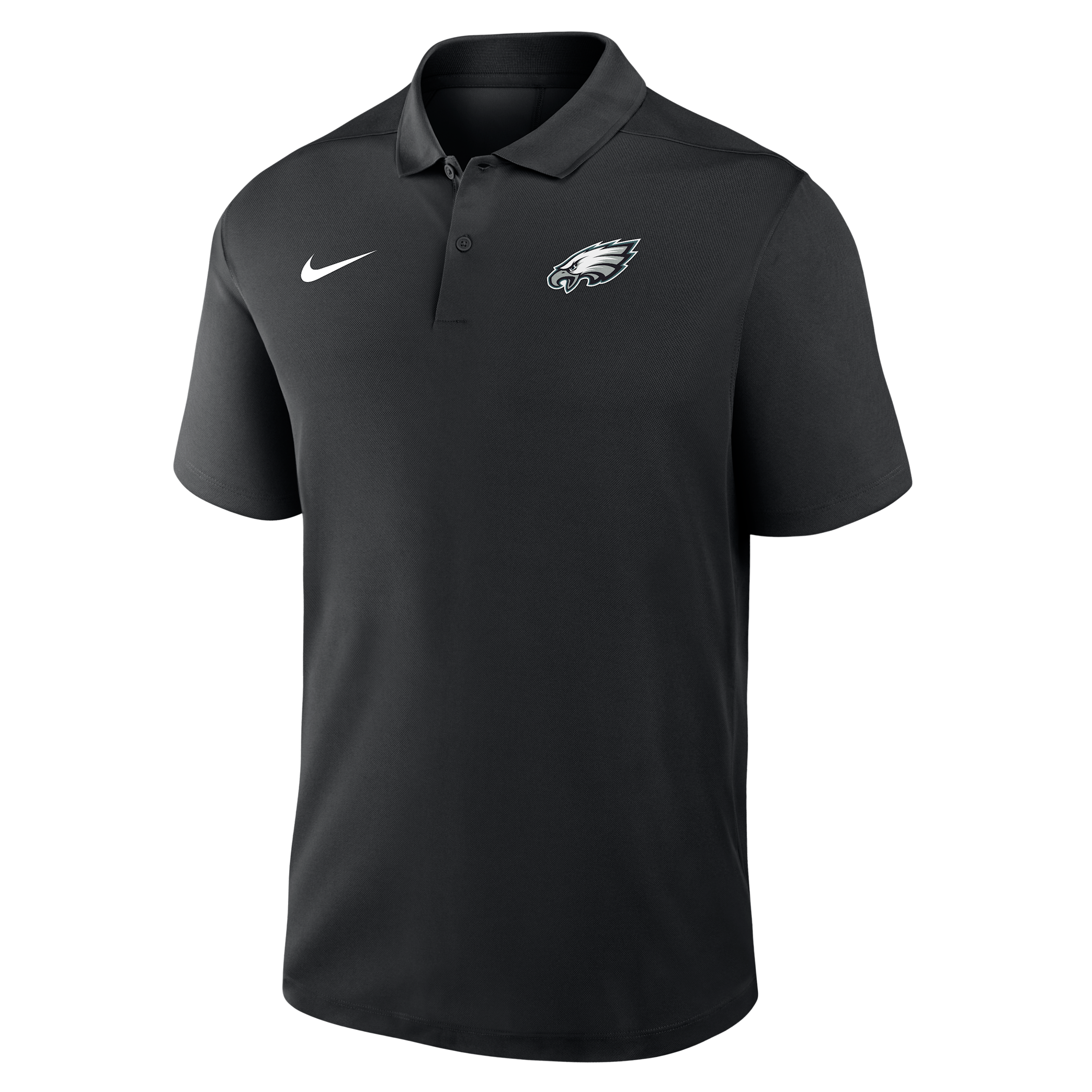 Philadelphia Eagles Logo Victory Nike Men's Dri-FIT NFL Polo in Black | 035800A86-R0T