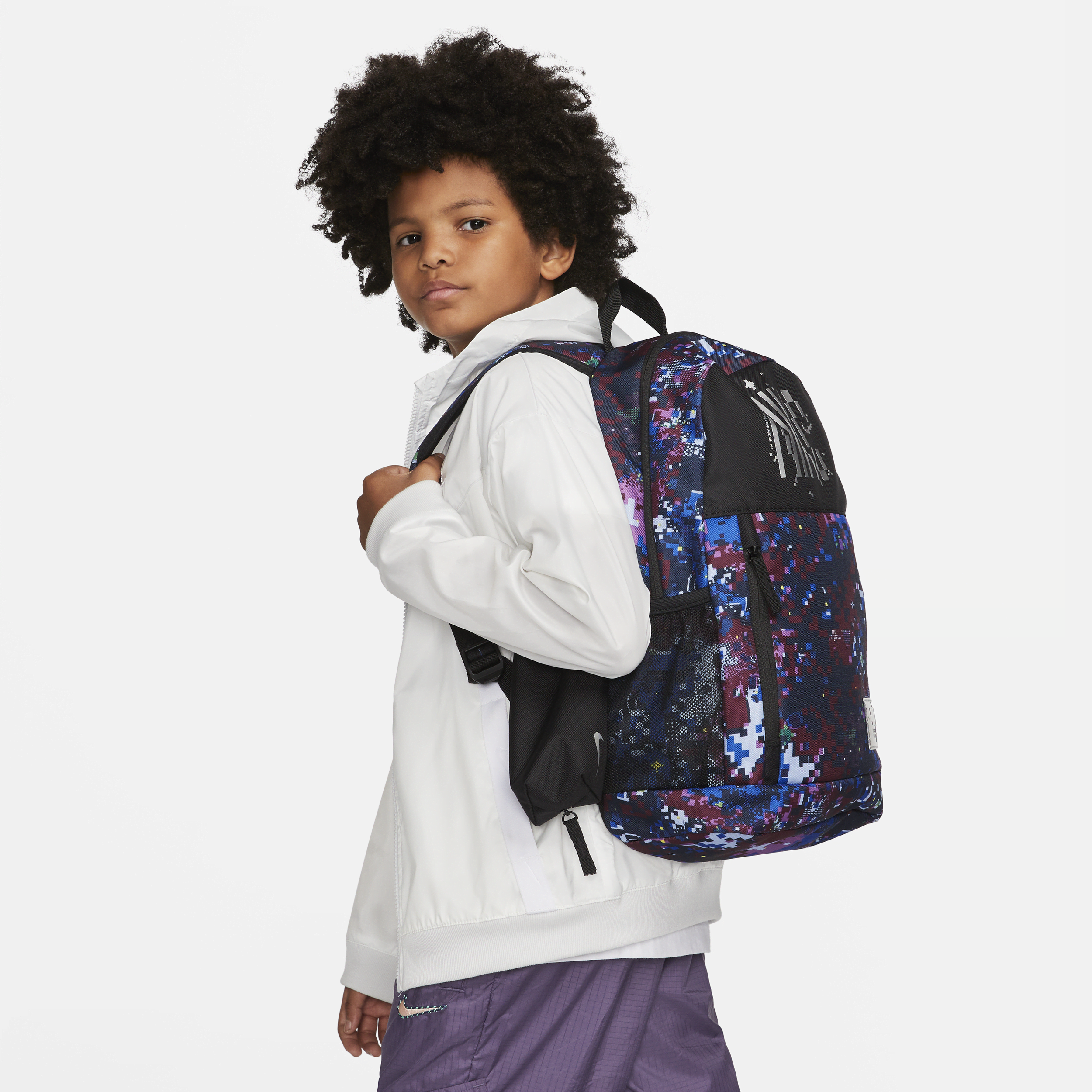 Nike Elemental Kids' Printed Backpack (20l) In Black