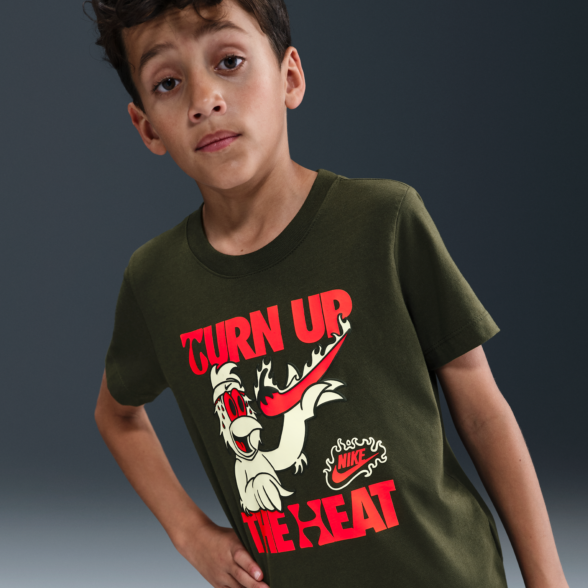 Nike Sportswear Big Kids' T-Shirt in Green | HV5202-355
