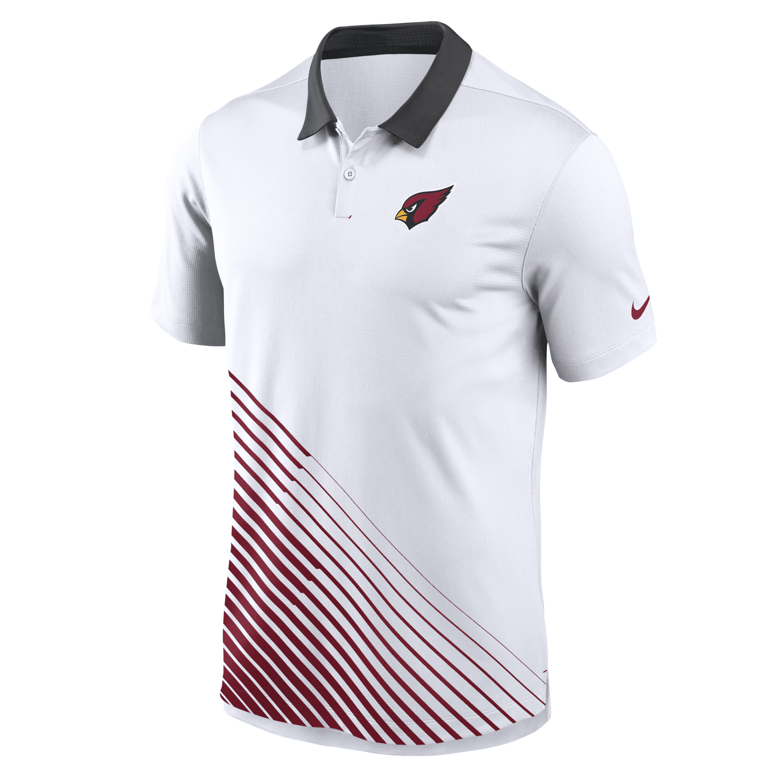 Nike Men's Dri-fit Yard Line (nfl Arizona Cardinals) Polo In White