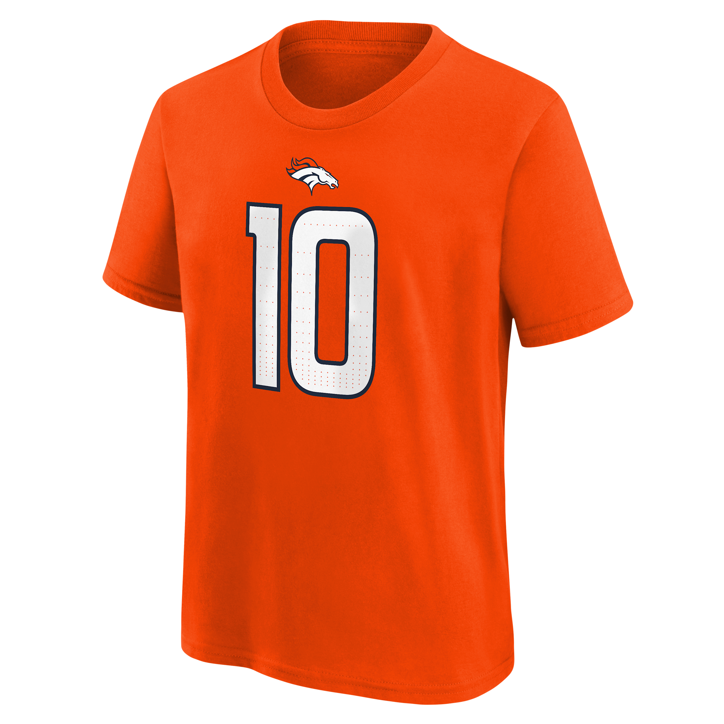 Nike Big Boys and Girls Bo Nix Orange Denver Broncos 2024 Nfl Draft Name Number T-Shirt - Orange