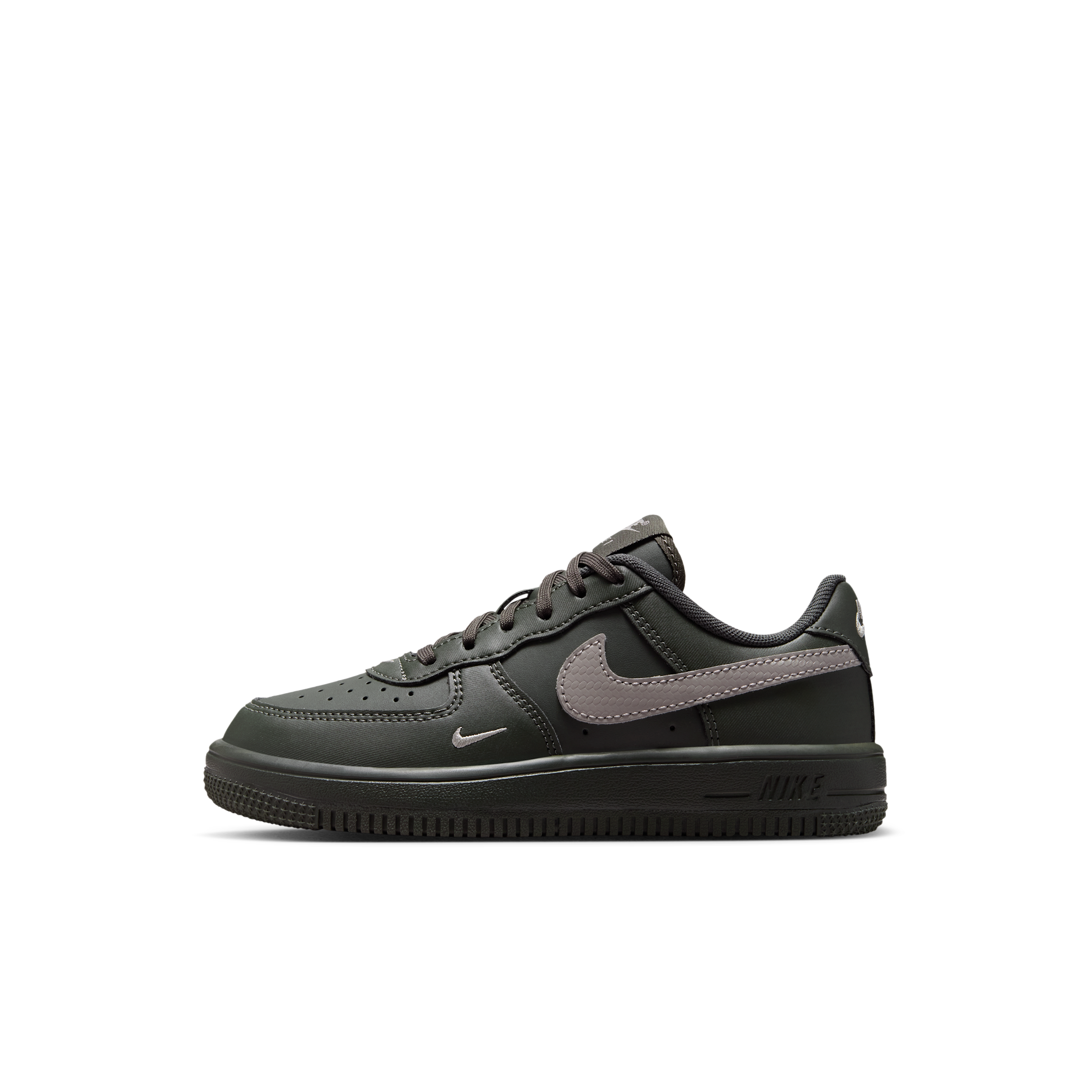 Nike Force 1 Tech Essential Little Kids' Shoes in Grey | IO1677-001