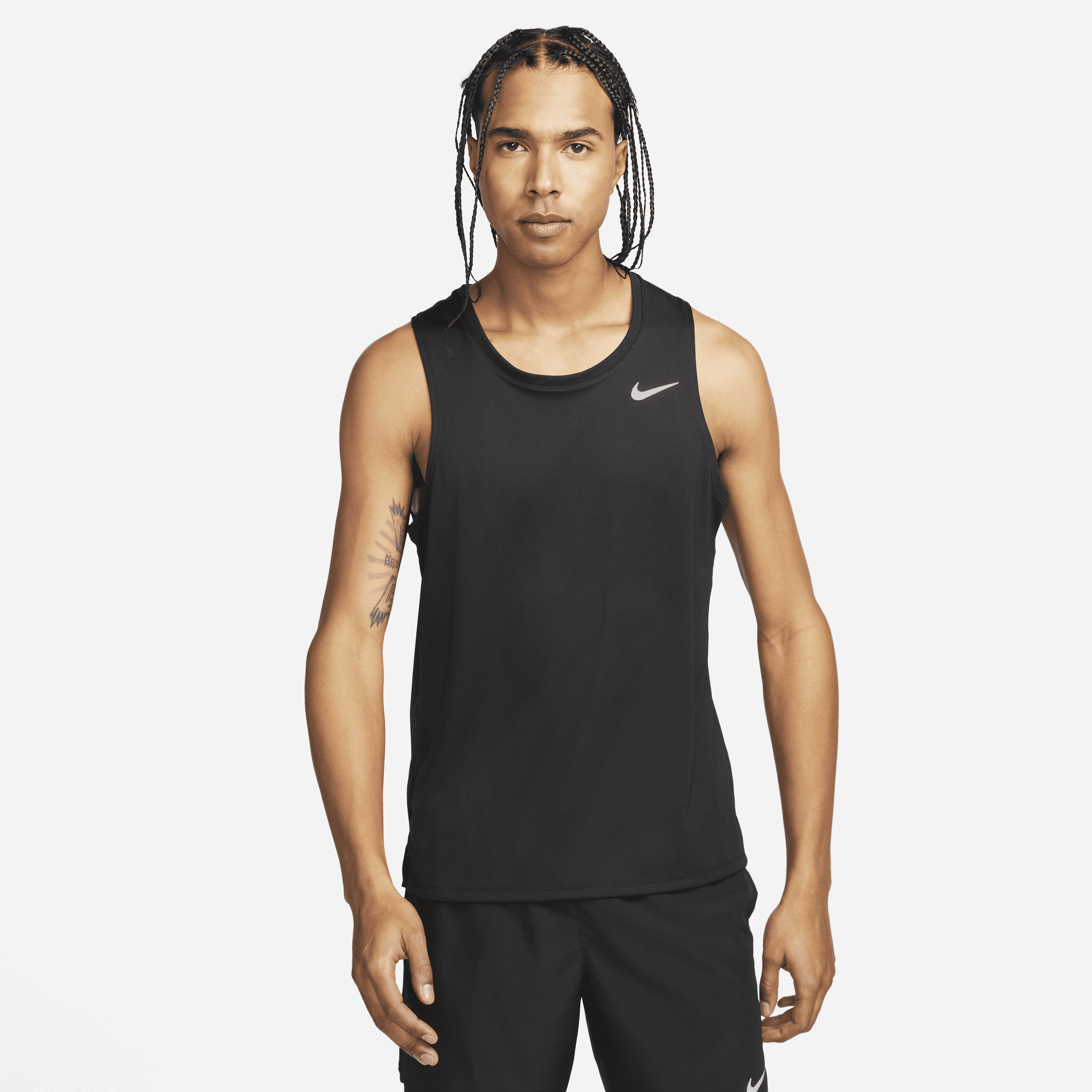 Nike Men's Miler Dri-fit Running Tank Top In Black