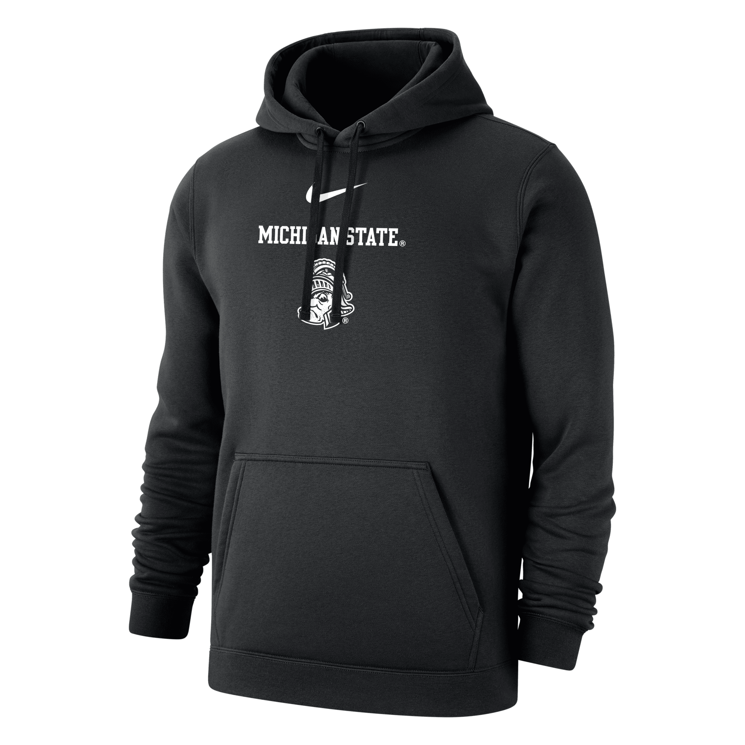 Nike Michigan State Club Fleece  Men's College Hoodie In Black