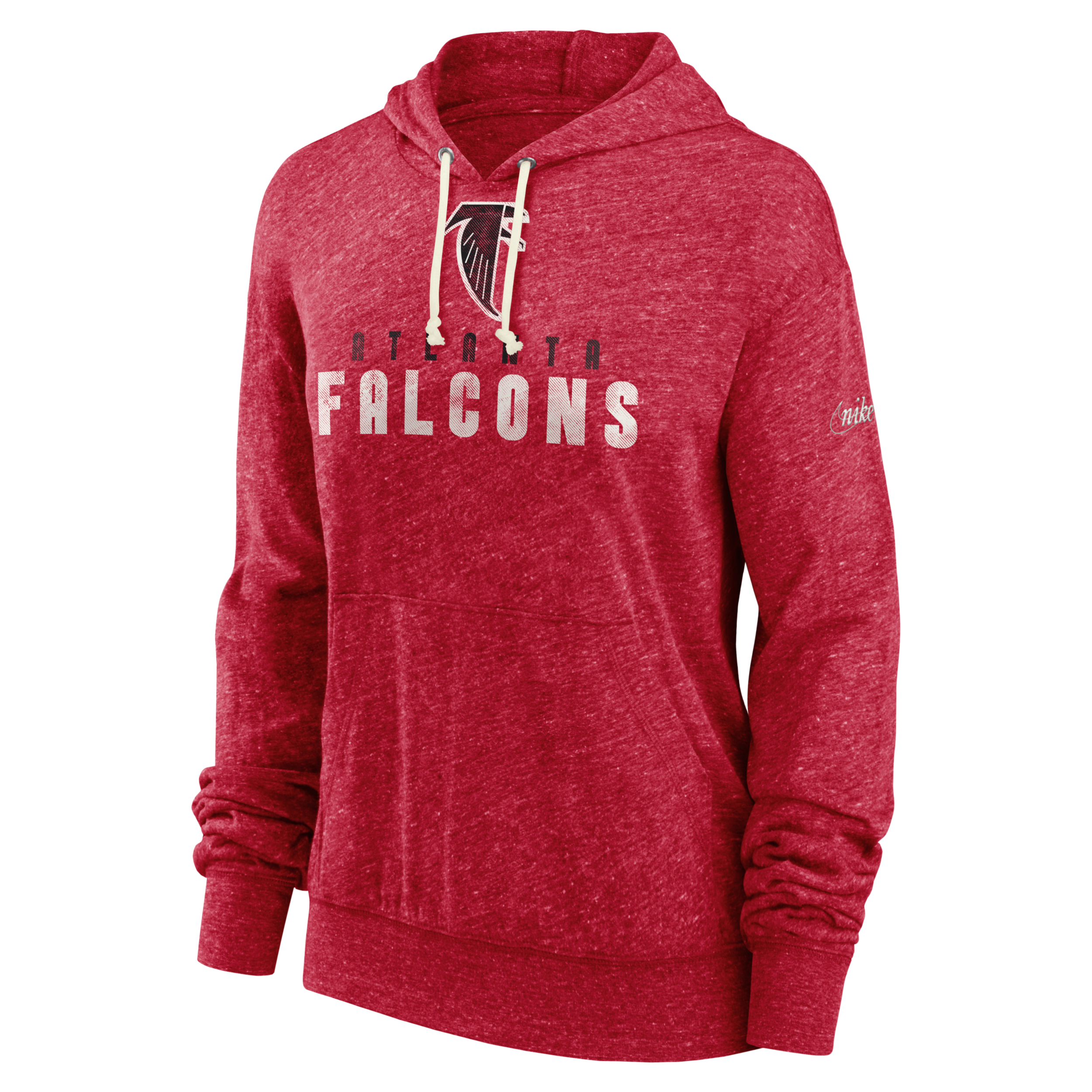 Nike Red Atlanta Falcons Rewind Gym Vintage Pullover Hoodie In Red