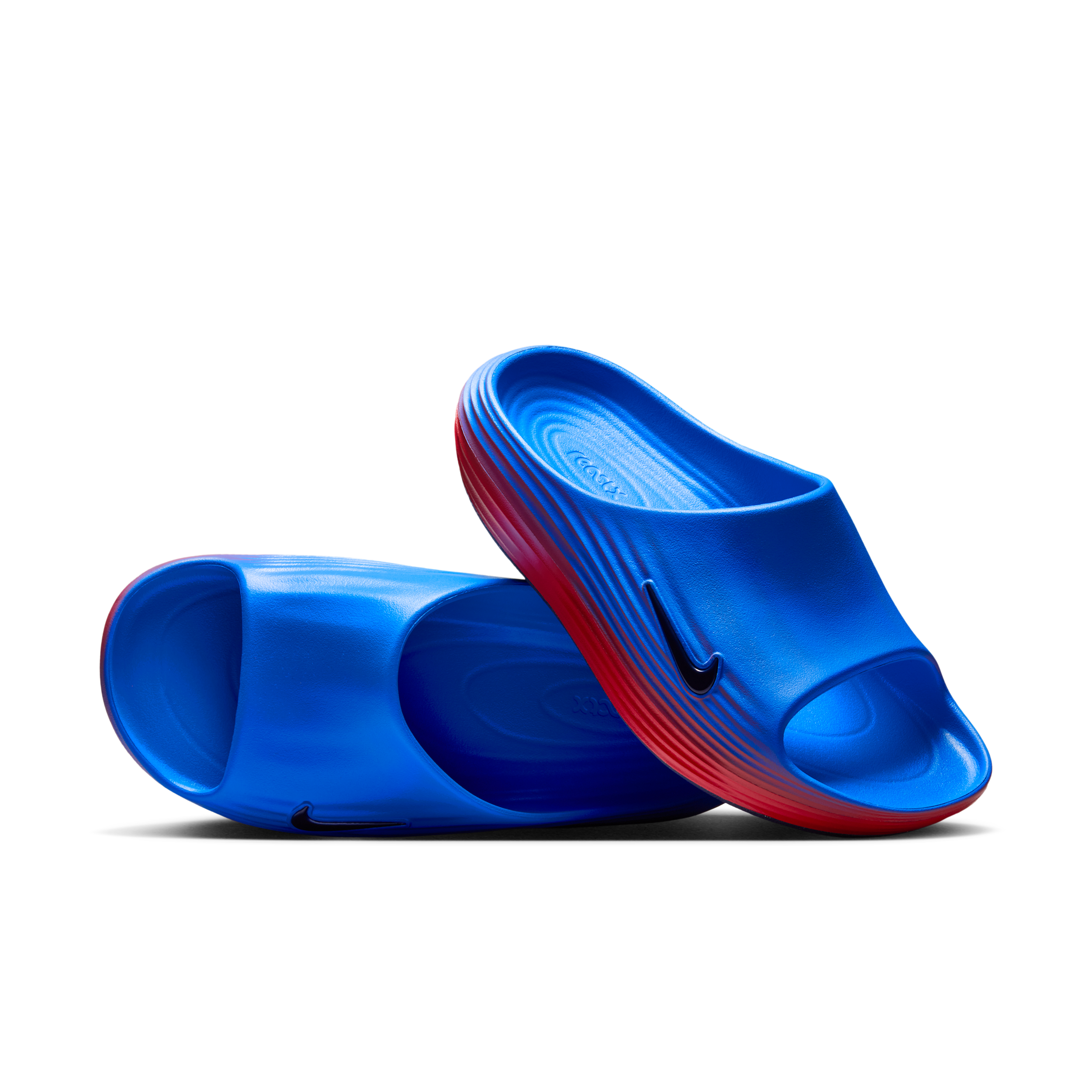 Nike Women's Reactx Rejuven8 Slide, Size 19, Action Red/Midnight Navy/Lt Photo Blue