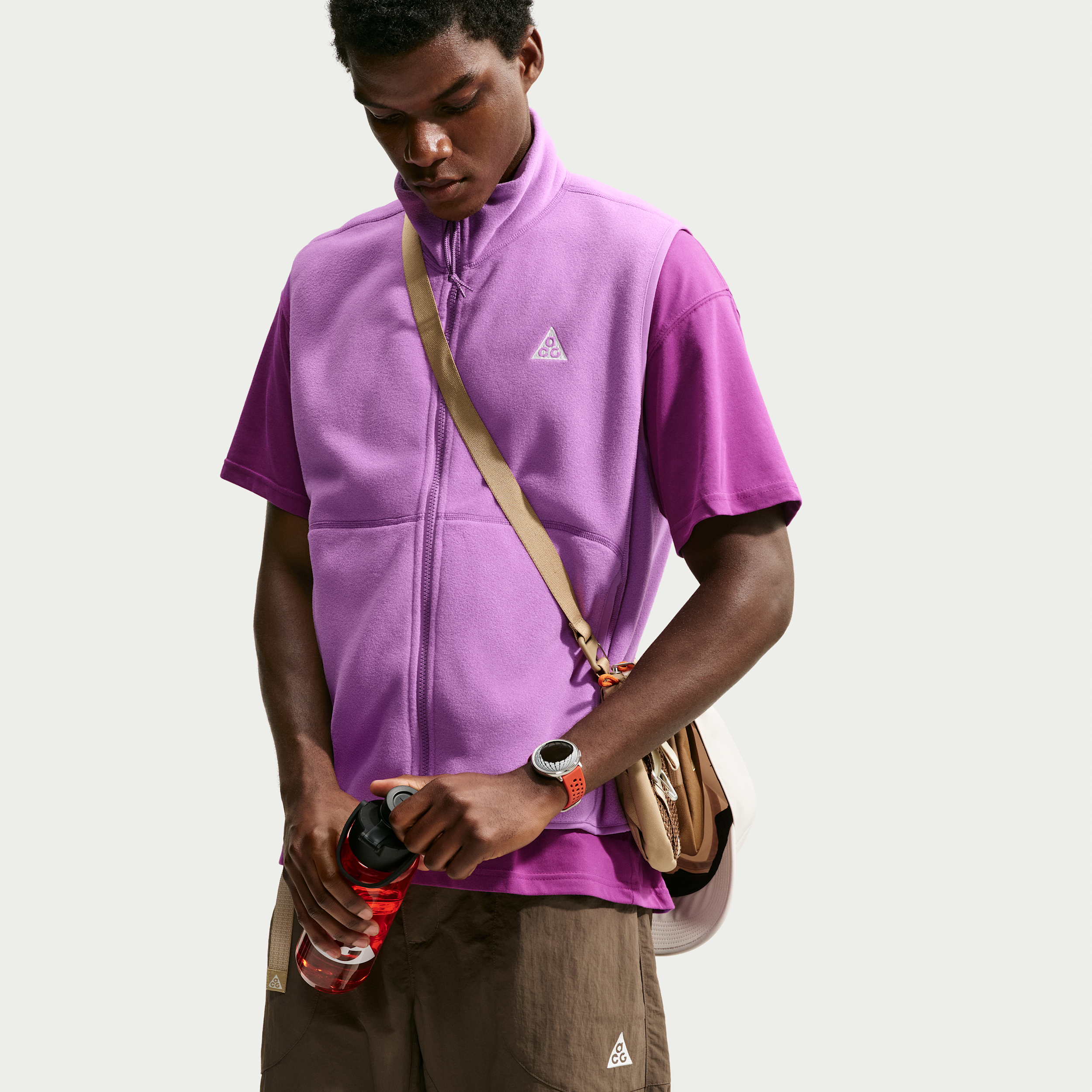 Men's Nike ACG Wolf Tree Full-Zip Vest in Purple | IF0975-544