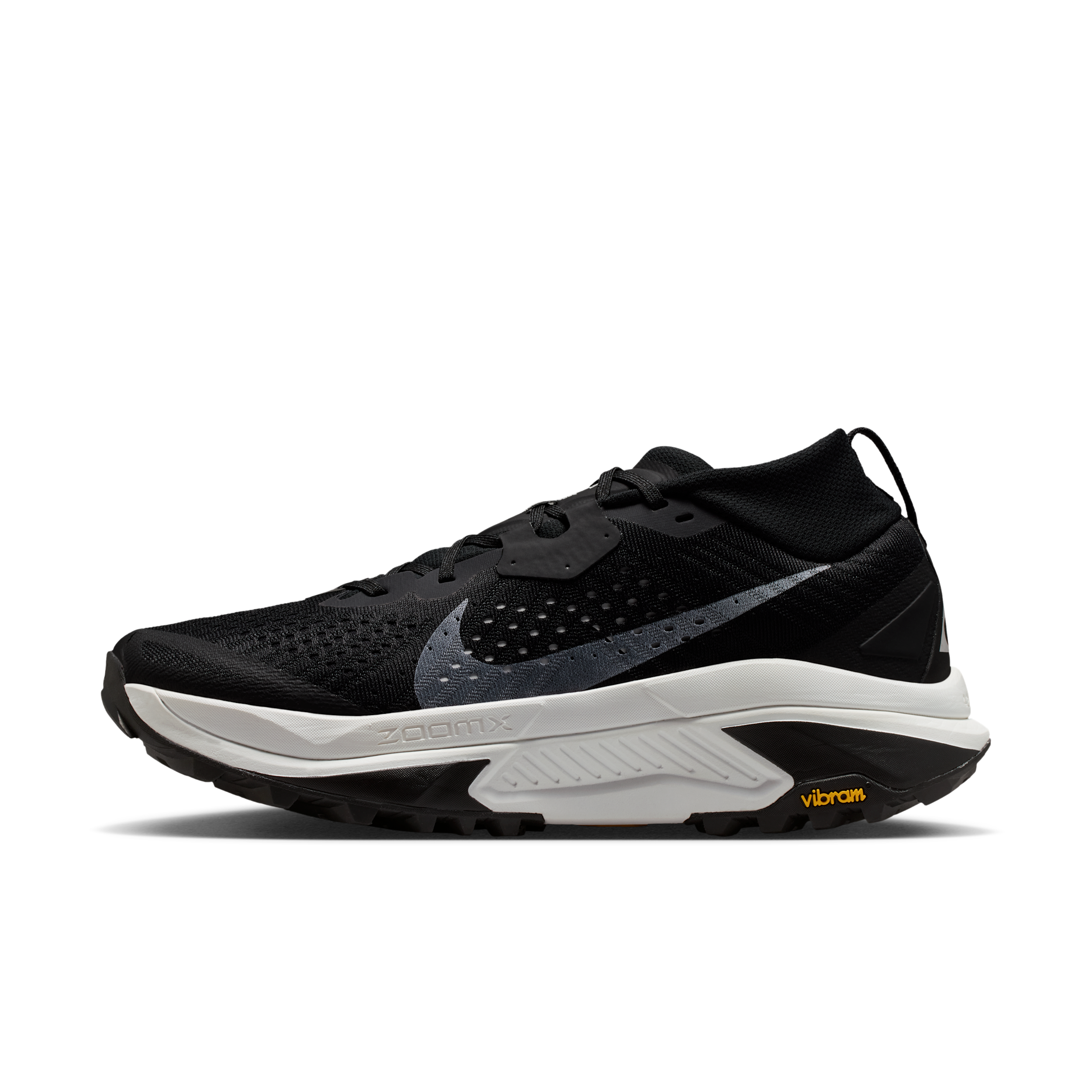 Nike Men's ACG Zegama Trail Running Shoes, Size 8.5, Black/White/Safety Orange