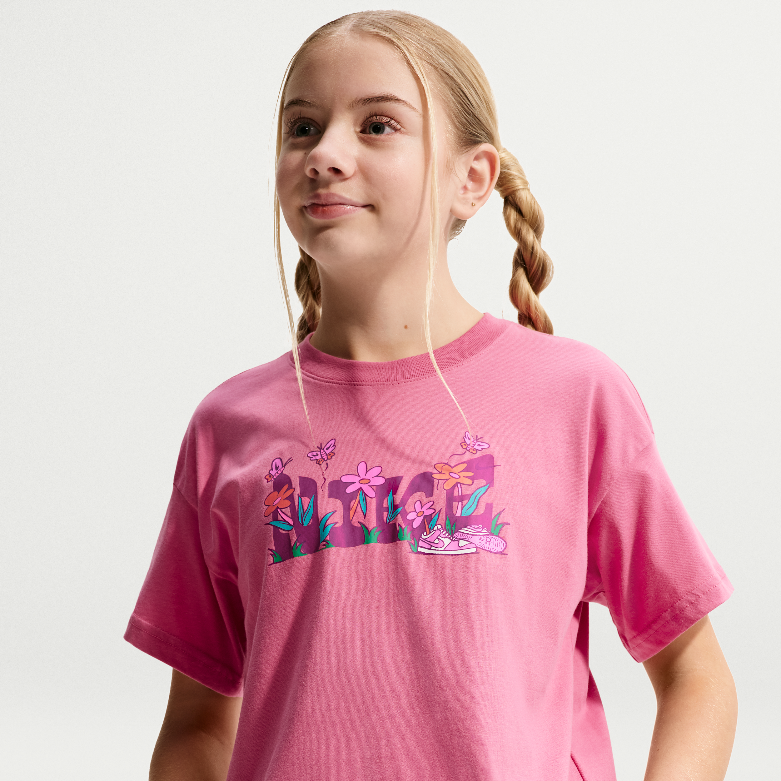 Nike Sportswear Big Kids' (Girls') T-Shirt in Pink | II9803-641