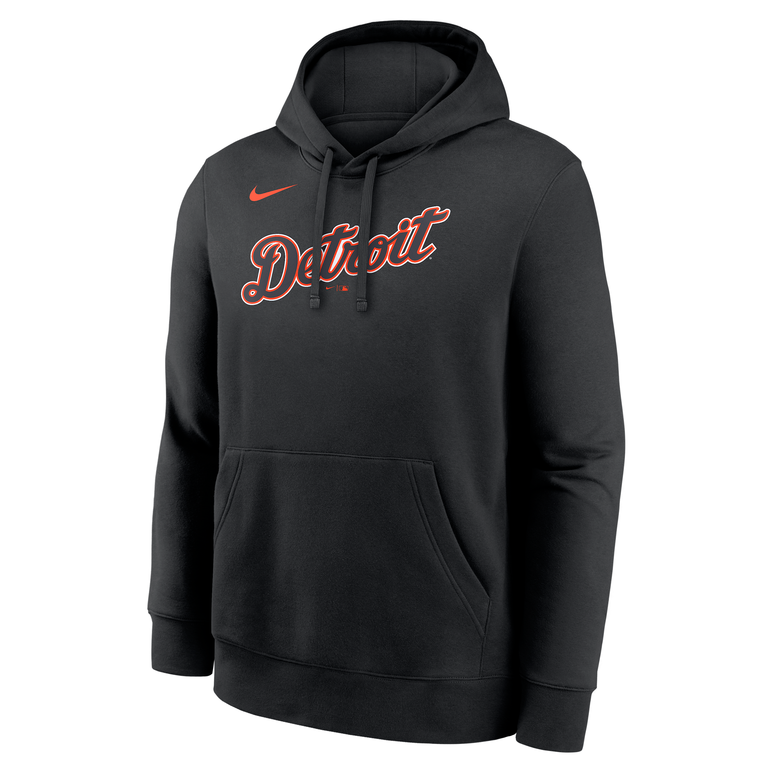 Detroit Tigers Club Nike Men's MLB Pullover Hoodie in Black | NKDK00ADG-TXY