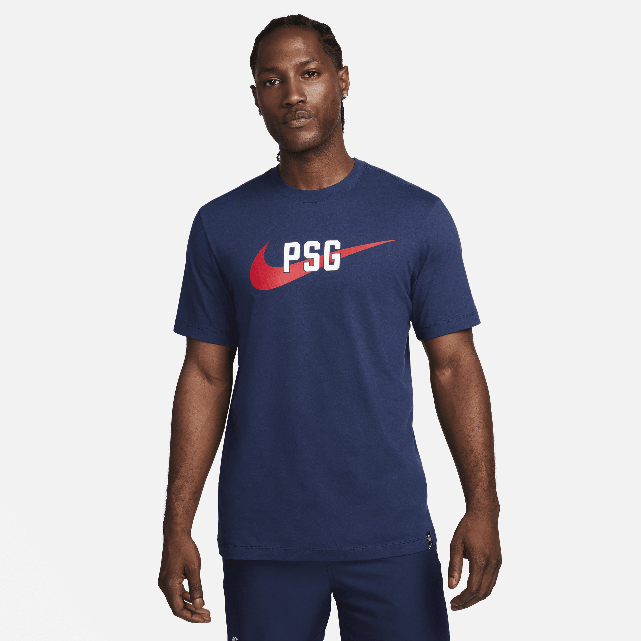 Shop Nike Paris Saint-germain Swoosh  Men's T-shirt In Blue