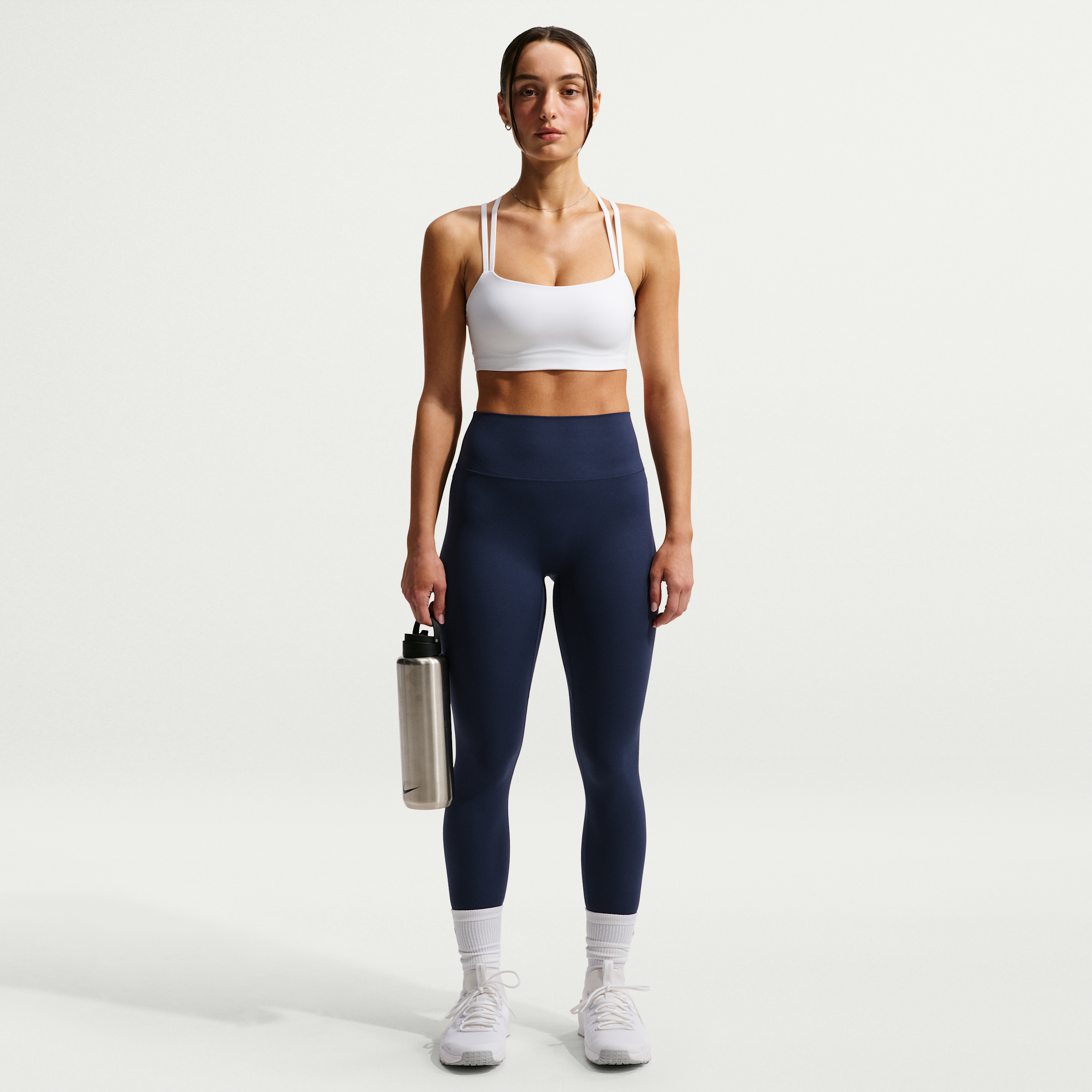 Nike Women's Zenvy High-Waisted 7/8 Leggings with No Front Seam in Blue | II5233-410