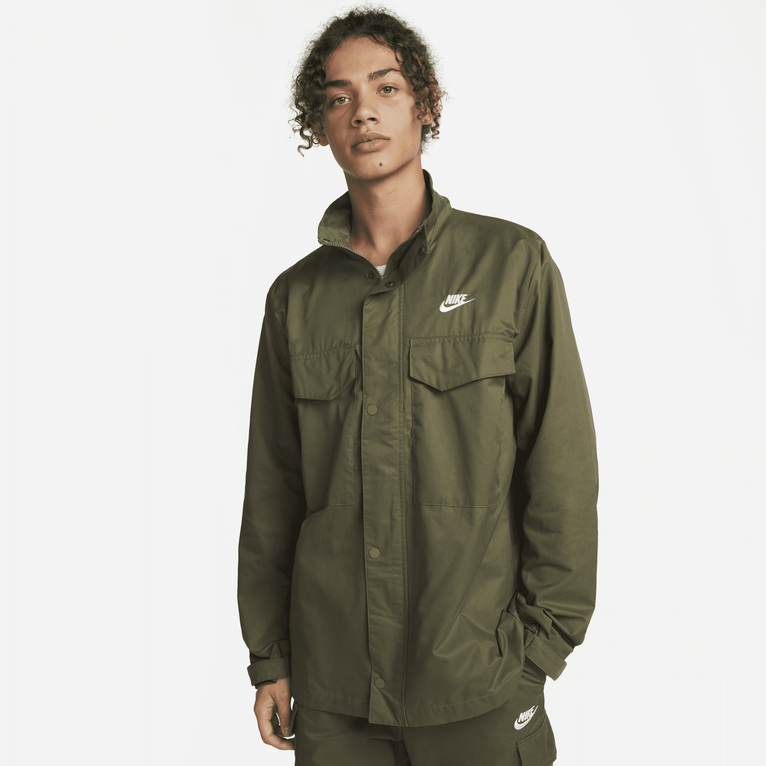 Nike Men's  Sportswear Woven M65 Jacket In Green
