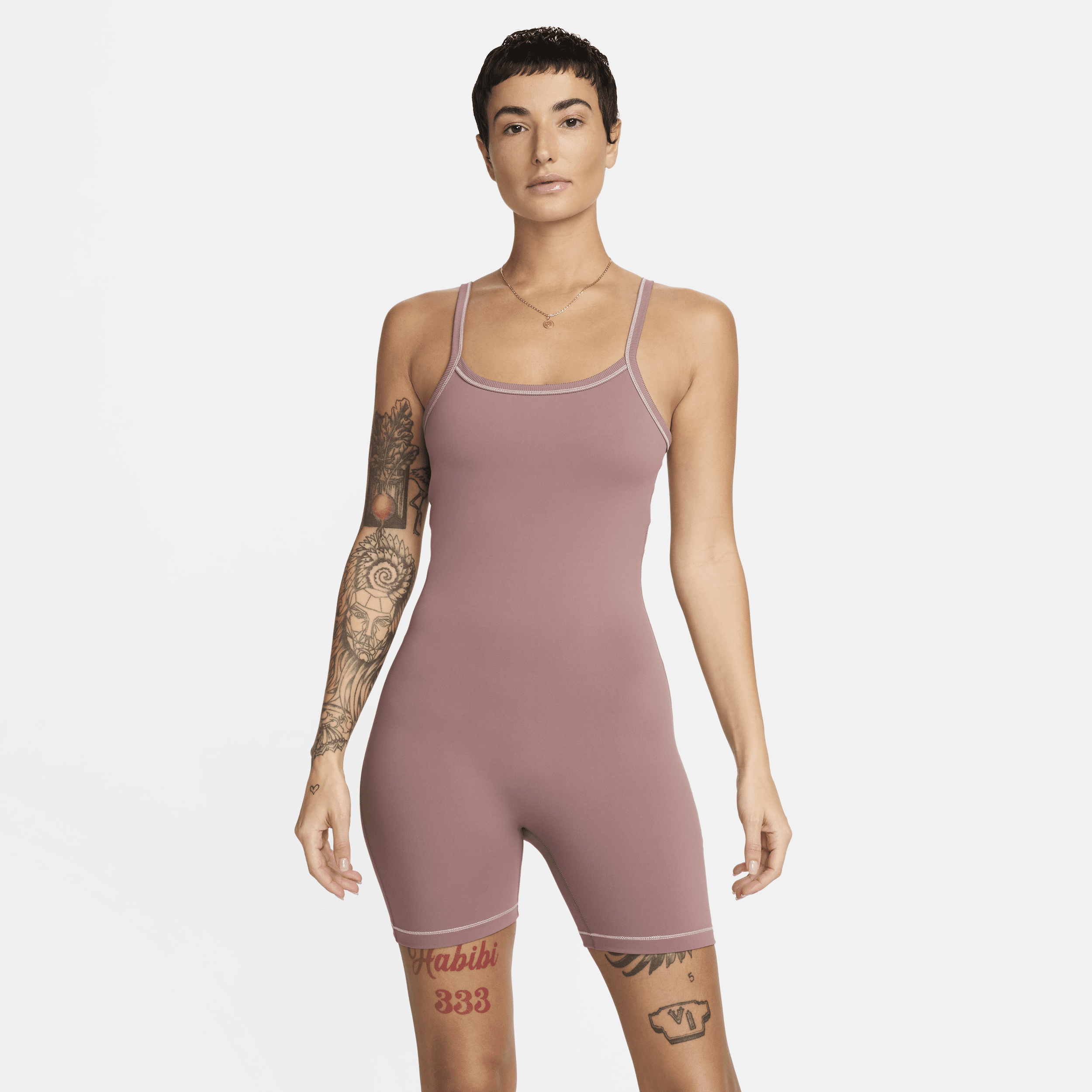 Shop Nike Women's One Dri-fit Short Bodysuit In Purple