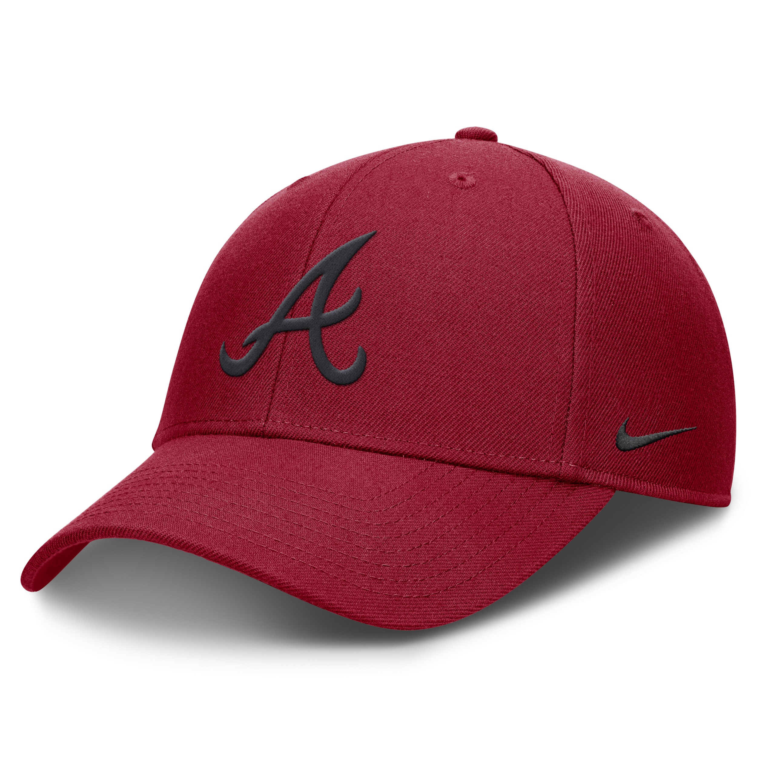 Nike Atlanta Braves Evergreen Club  Men's Dri-fit Mlb Adjustable Hat In Red