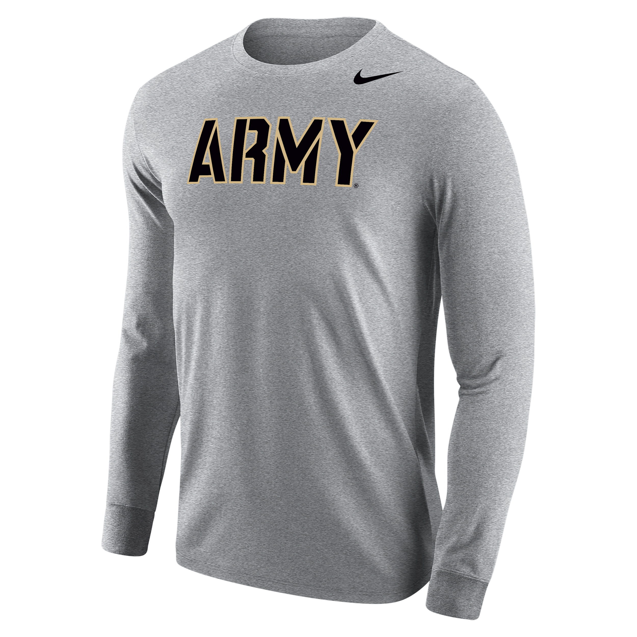 Army Black Knights Nike Men's Football Long-Sleeve T-Shirt in Grey | M12333P397USMA-DGH