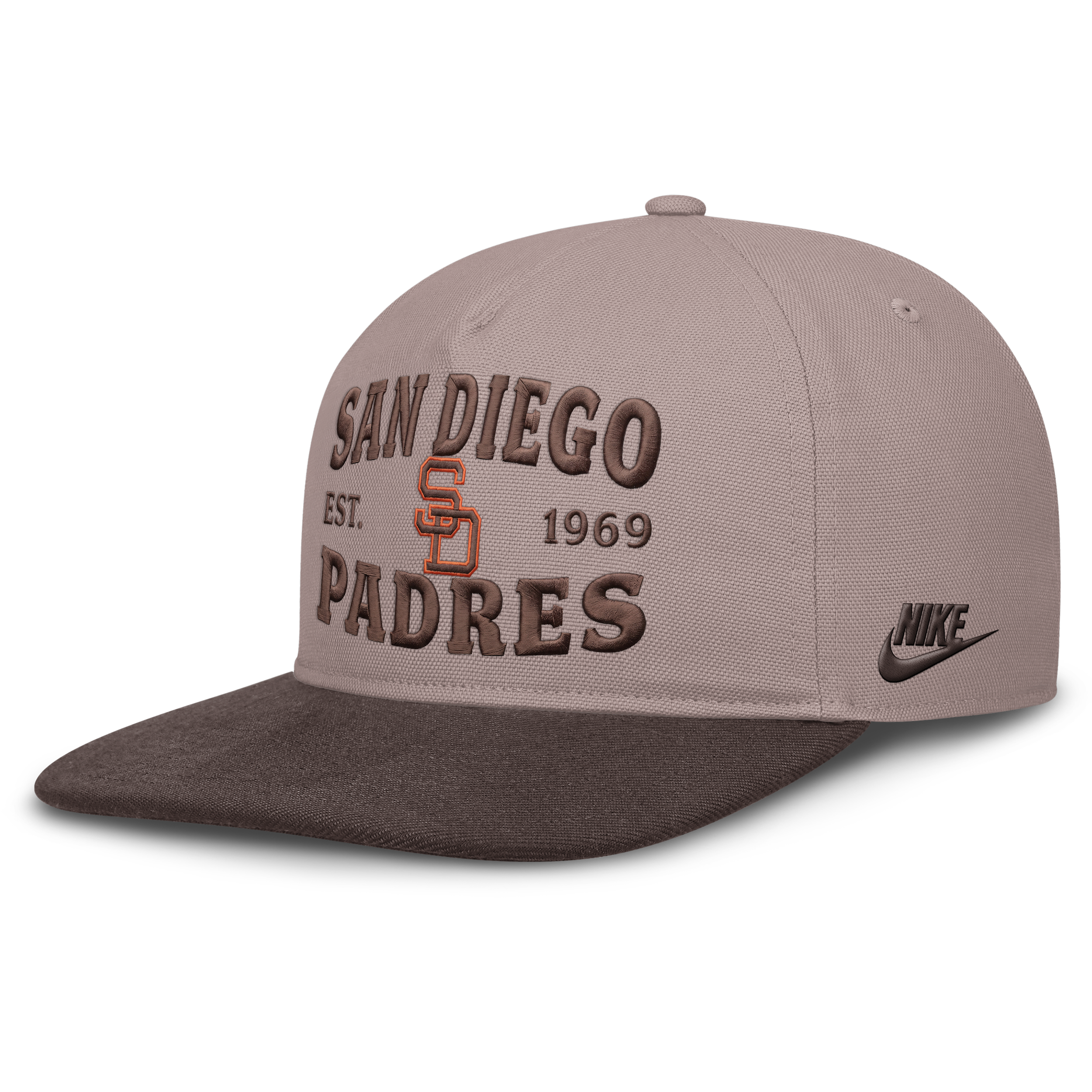 Nike Men's Light Brown/Brown San Diego Padres Cooperstown Pro 5-Panel Adjustable Hat - Light Brown, Brown