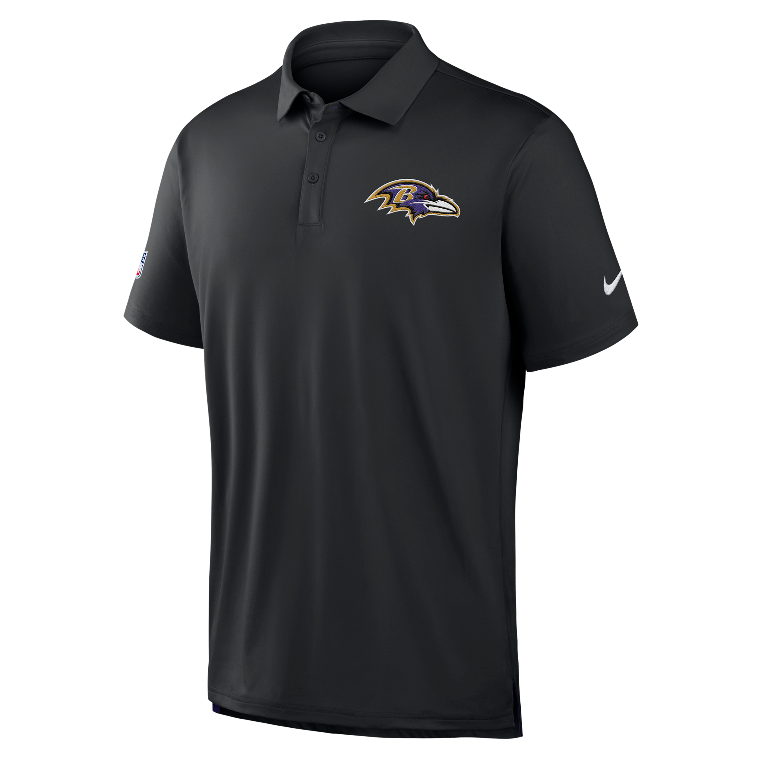 Men's Nike Black Baltimore Ravens Sideline Powerful Blocking Dri-FIT Tour Polo