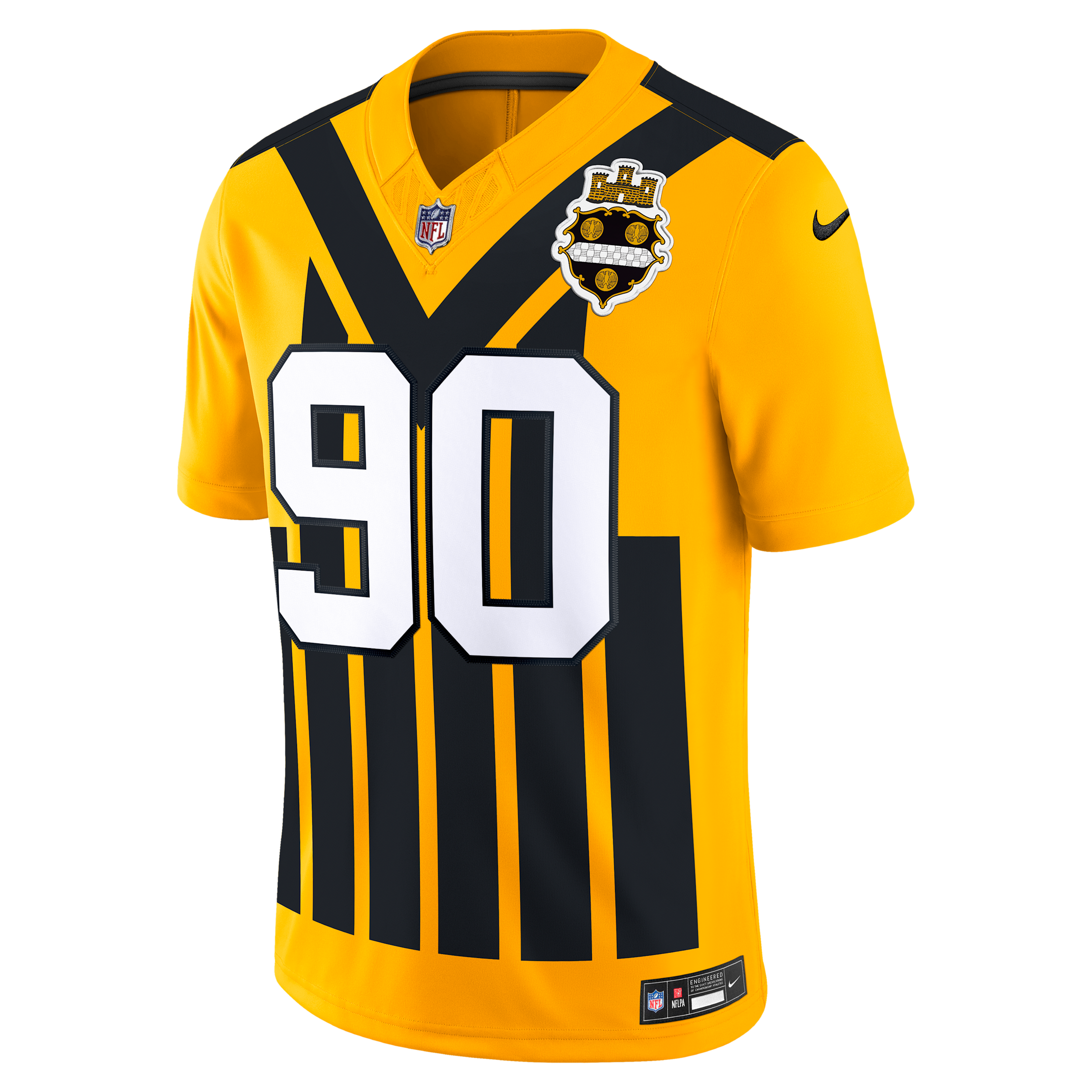 Nike Men's T.j. Watt Gold Pittsburgh Steelers Alternate Vapor F.u.s.e. Stitched Limited Jersey - Gold
