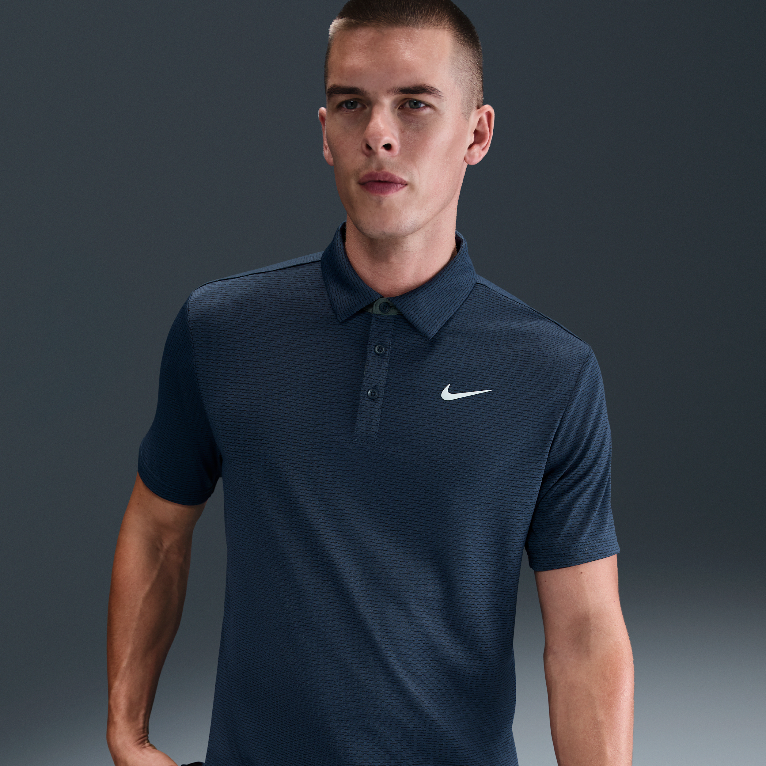 Nike Men's Tour Dri-fit Textured Golf Polo In Blue