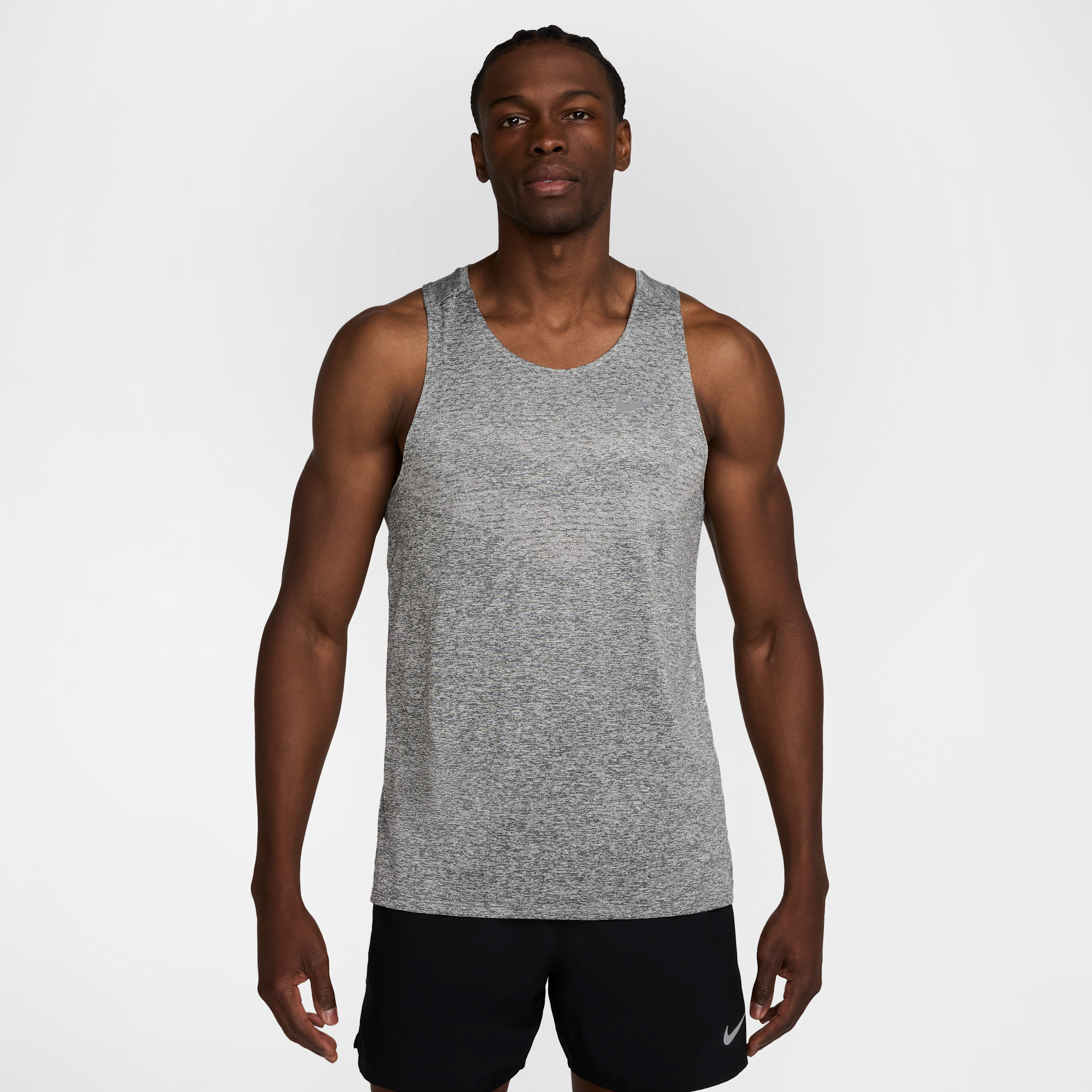 Nike Men's Stride Dri-fit Adv Running Tank Top In Grey