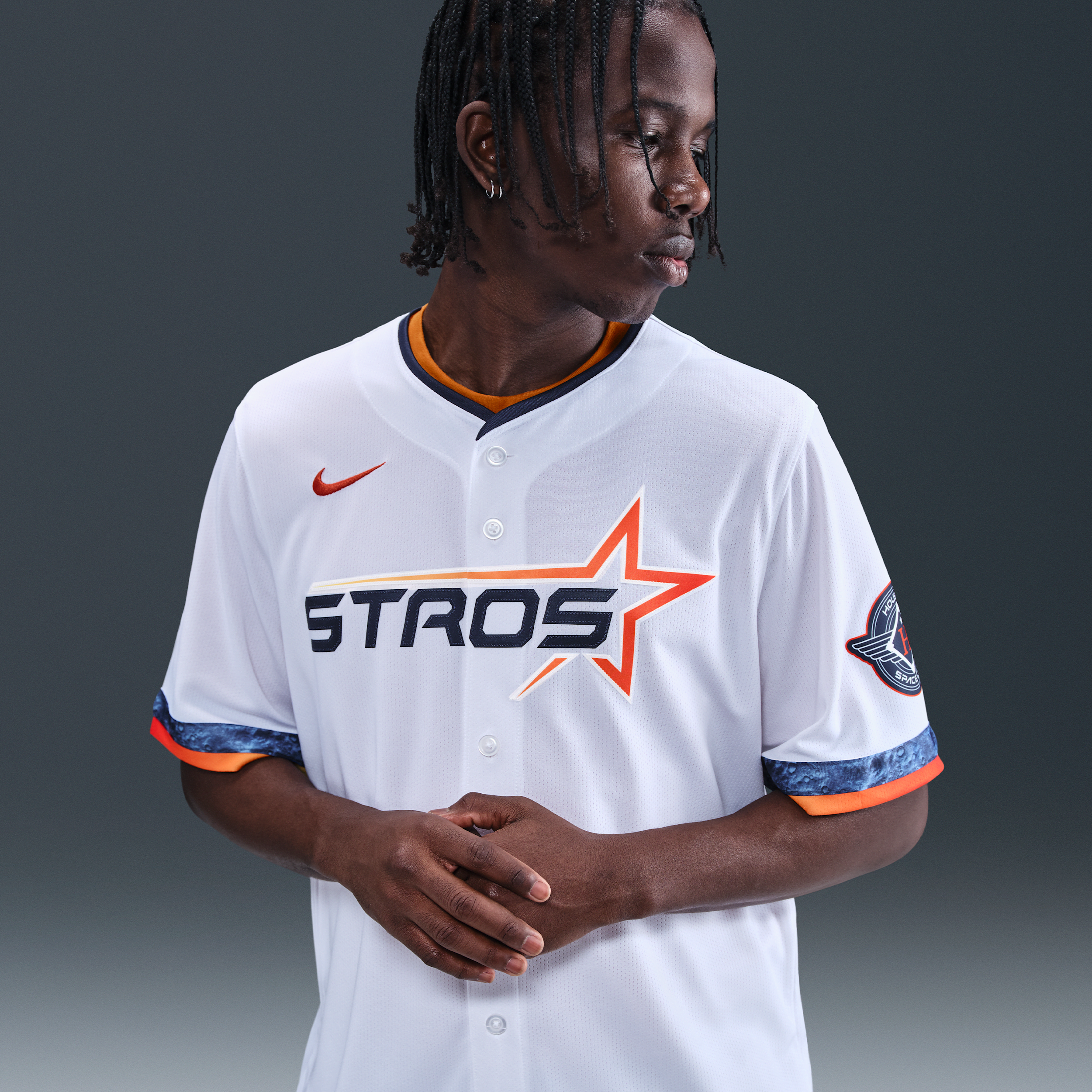 Houston Astros City Connect Menâs Nike Men's Dri-FIT ADV MLB Limited Jersey in White | LM250D9JHUS-1U2