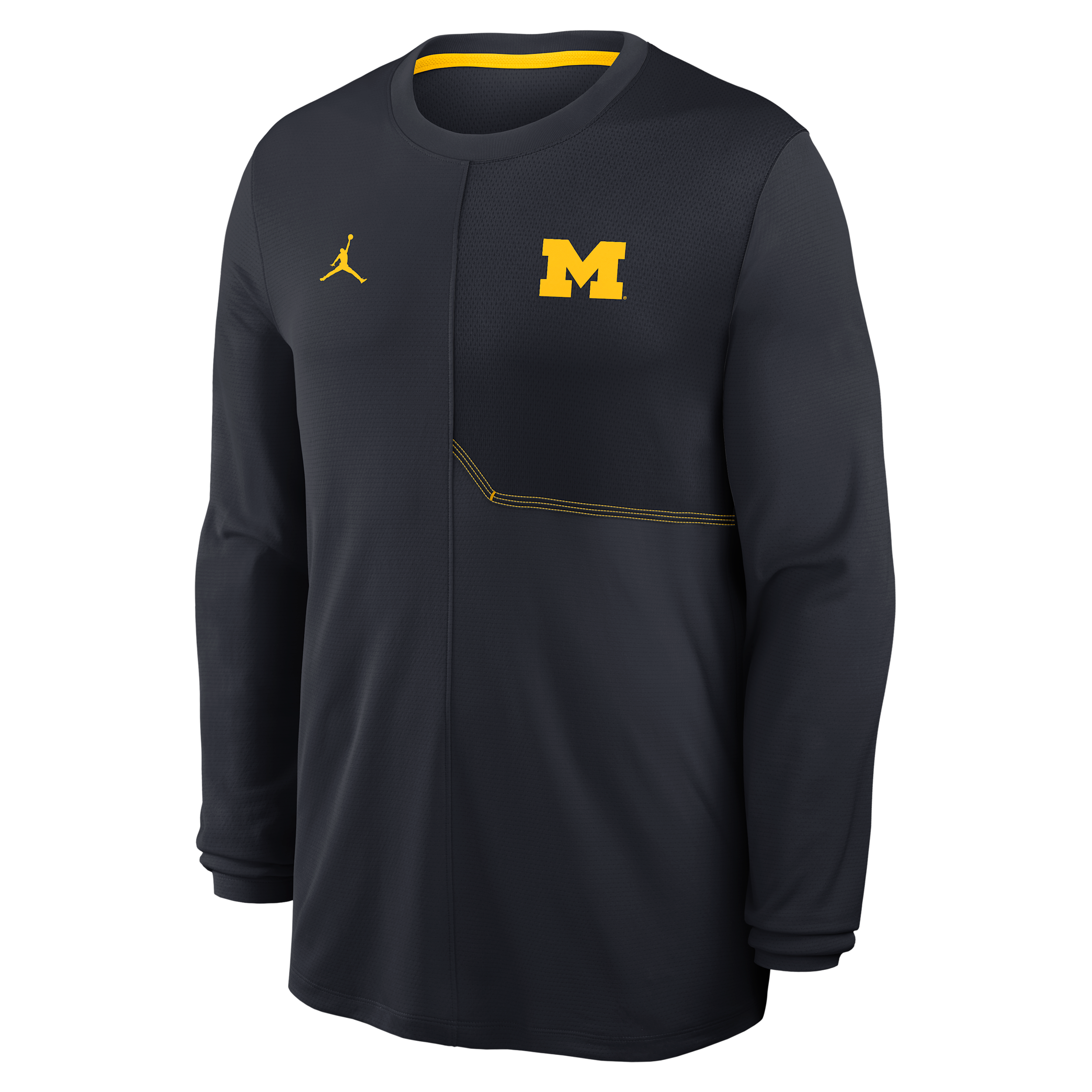 Men's Michigan Sideline Coach Jordan Brand Dri-FIT College Long-Sleeve Top in Blue | 0JB10BPGMWN-GQK