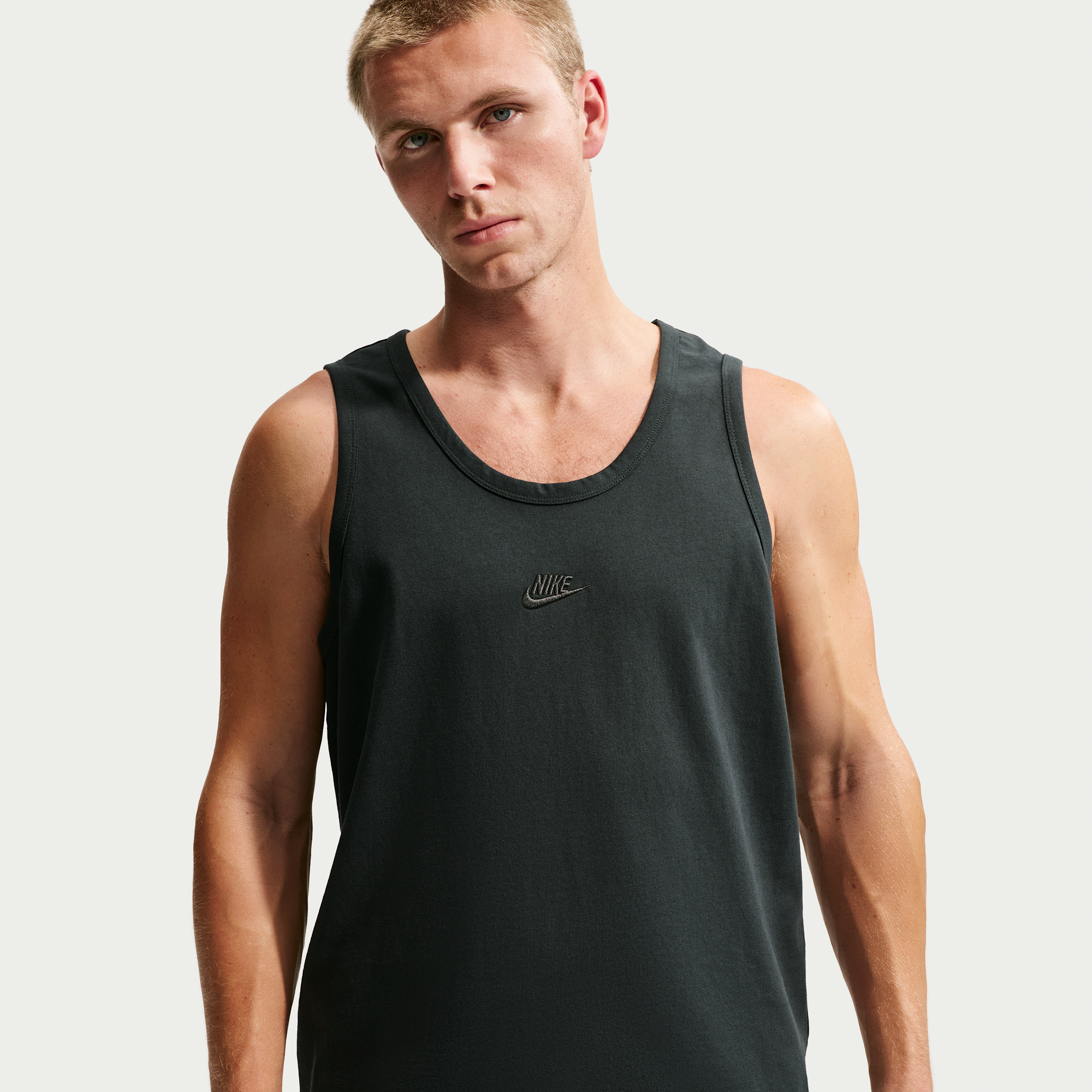 Men's Nike Sportswear Premium Essentials Tank Top in Green | IH1915-317
