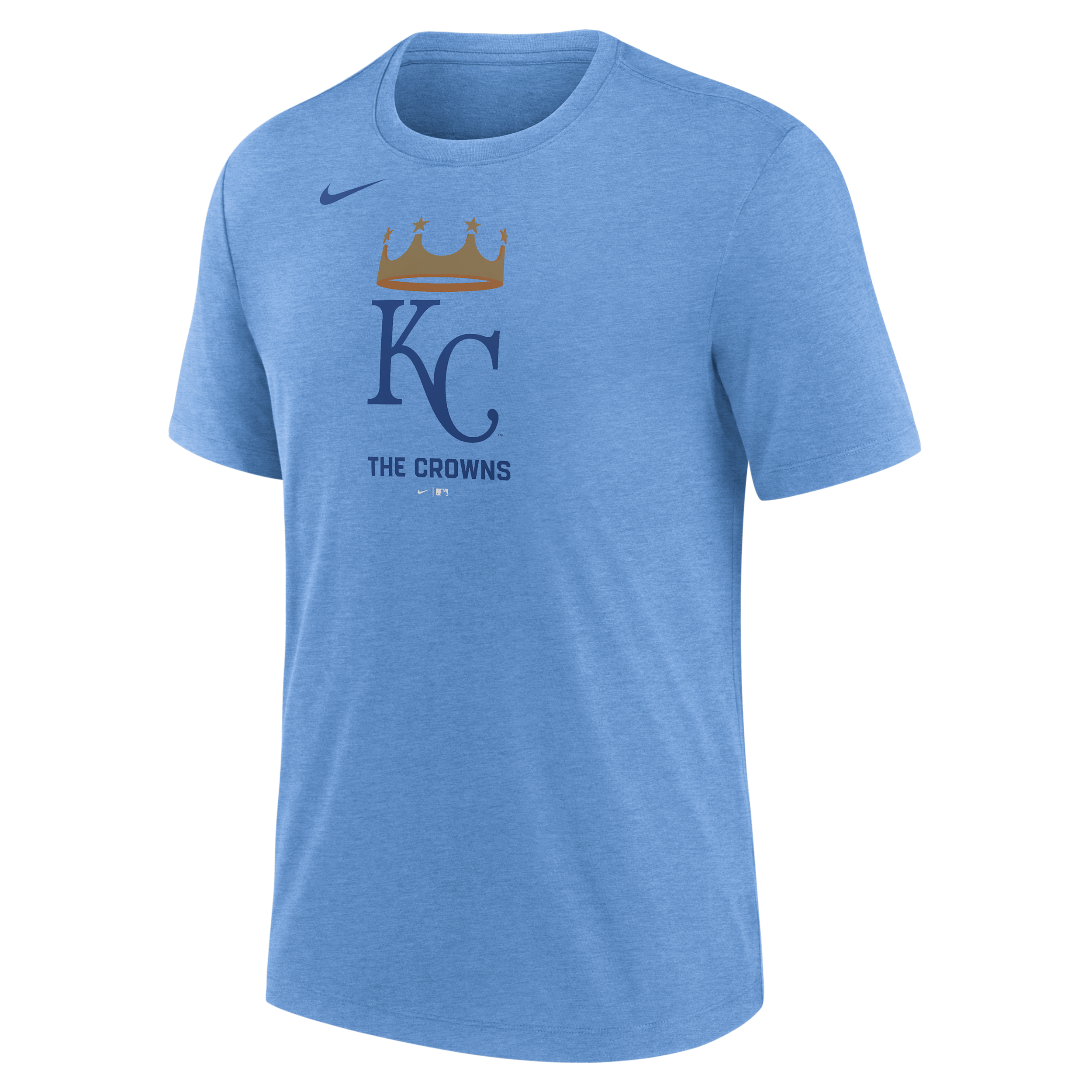 Kansas City Royals Logo Nike Men's MLB T-Shirt in Blue | NJFD4EYROY-J77