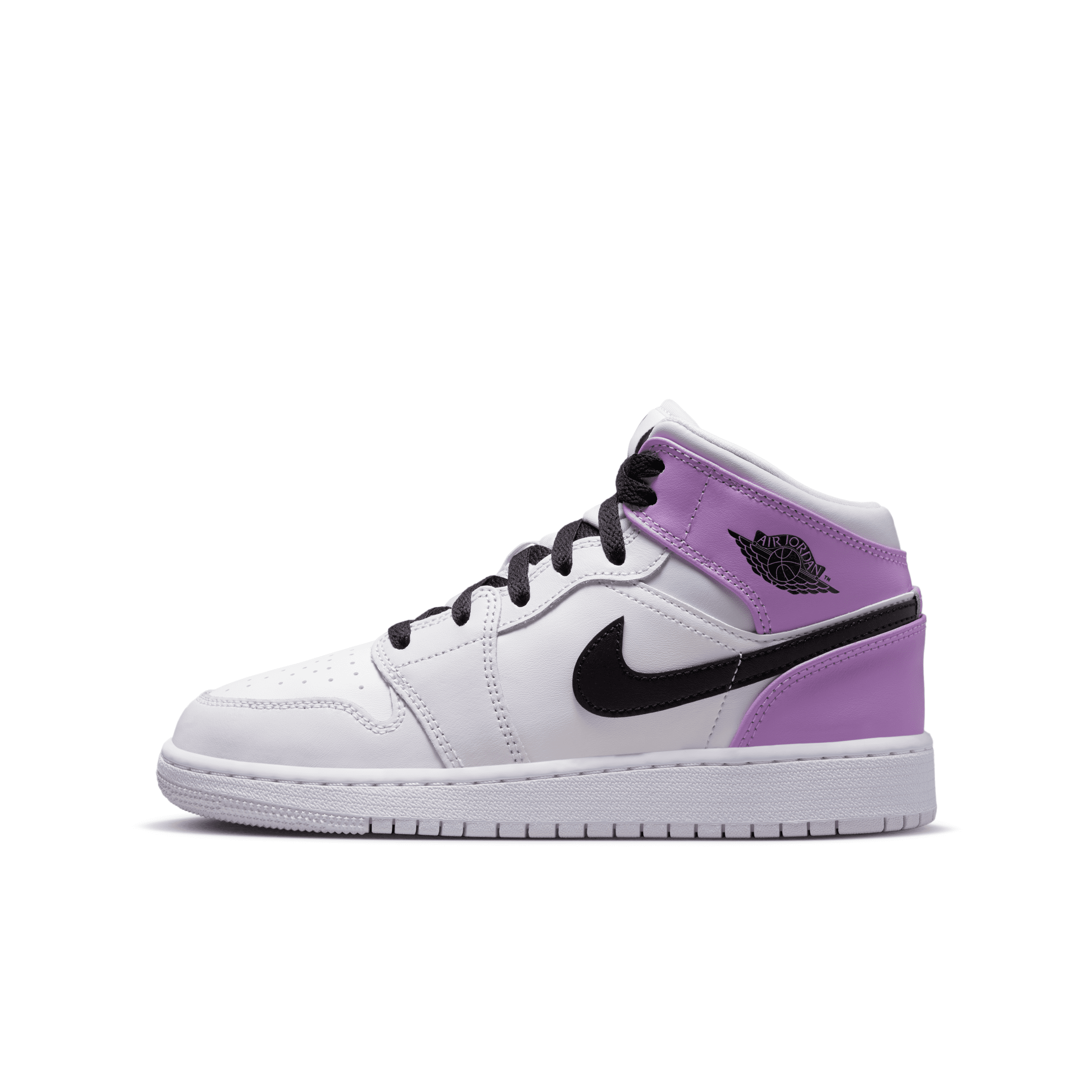 Jordan Air  1 Mid Big Kids' Shoes In Purple