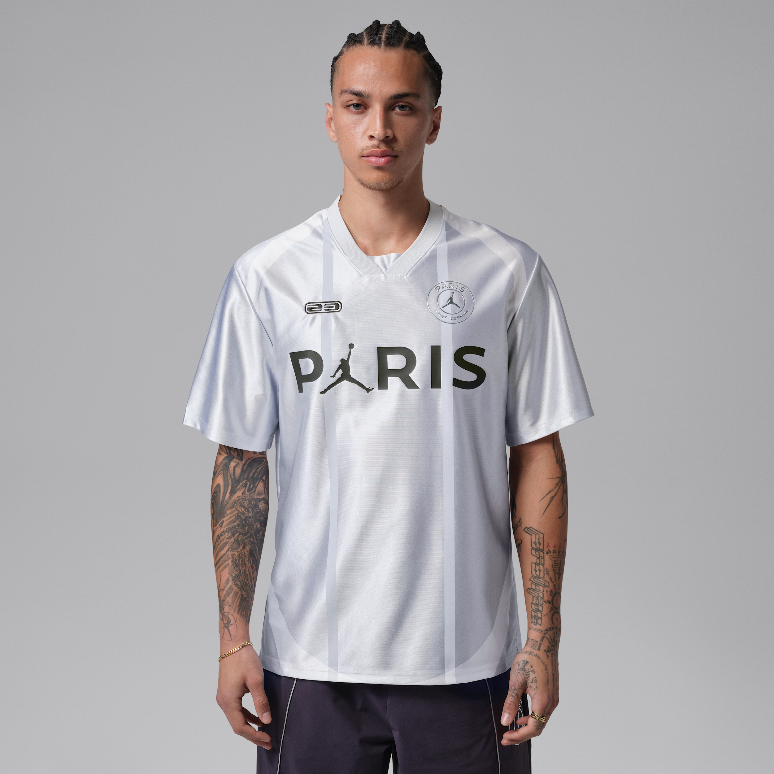 Jordan Men's Gray Paris Saint-Germain Lifestyle Jersey - Gray