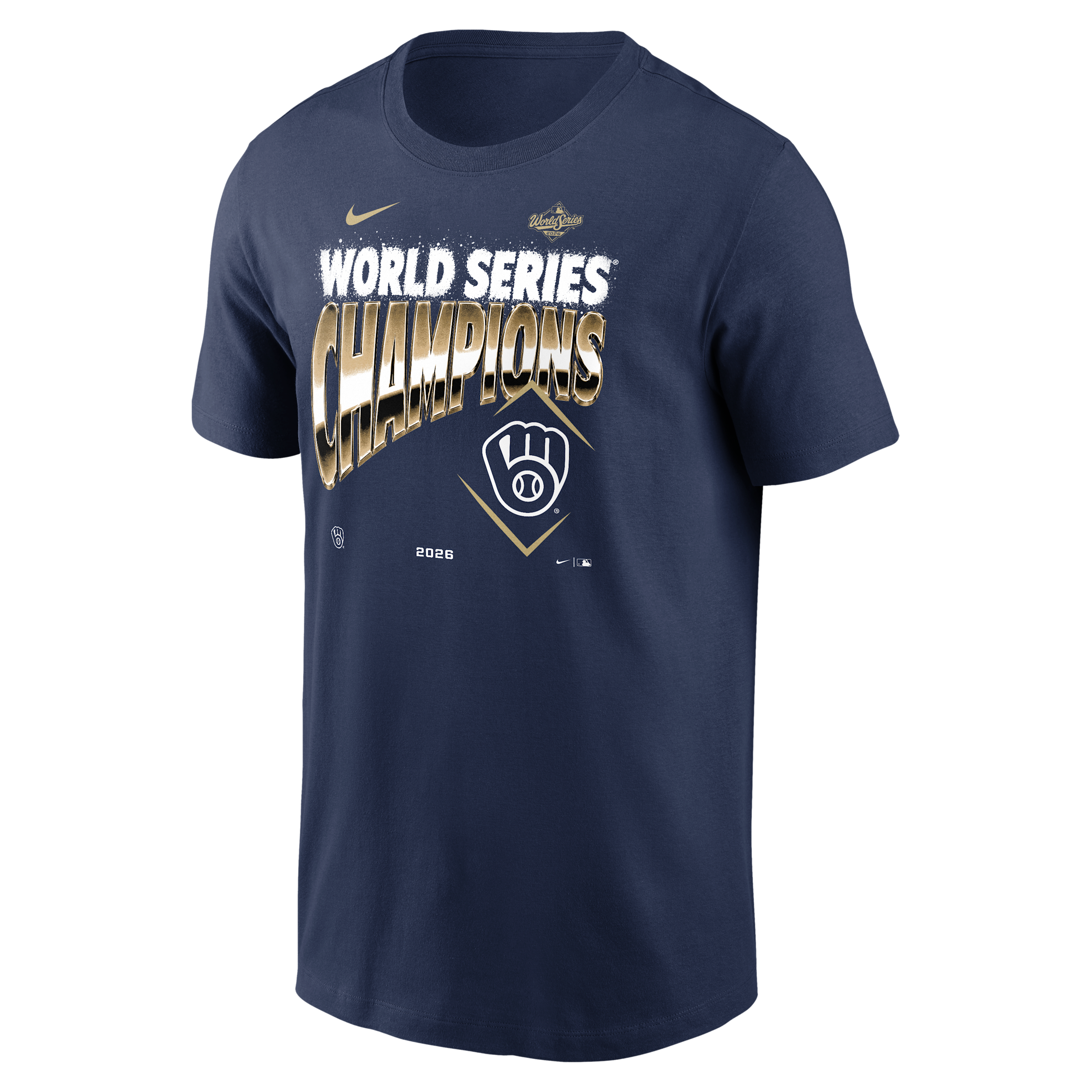 Milwaukee Brewers 2026 World Series Champions Nike Men's MLB T-Shirt in Blue | N19944BMZW-UER