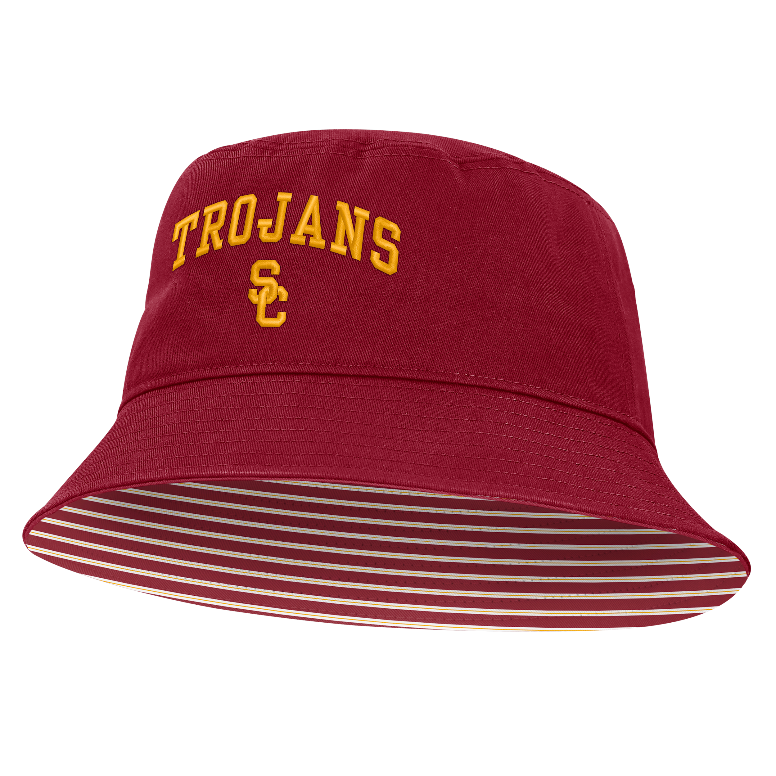 Nike Adult USC Trojans Team Crimson Apex Primetime Bucket Cap, Men's, Large, Red