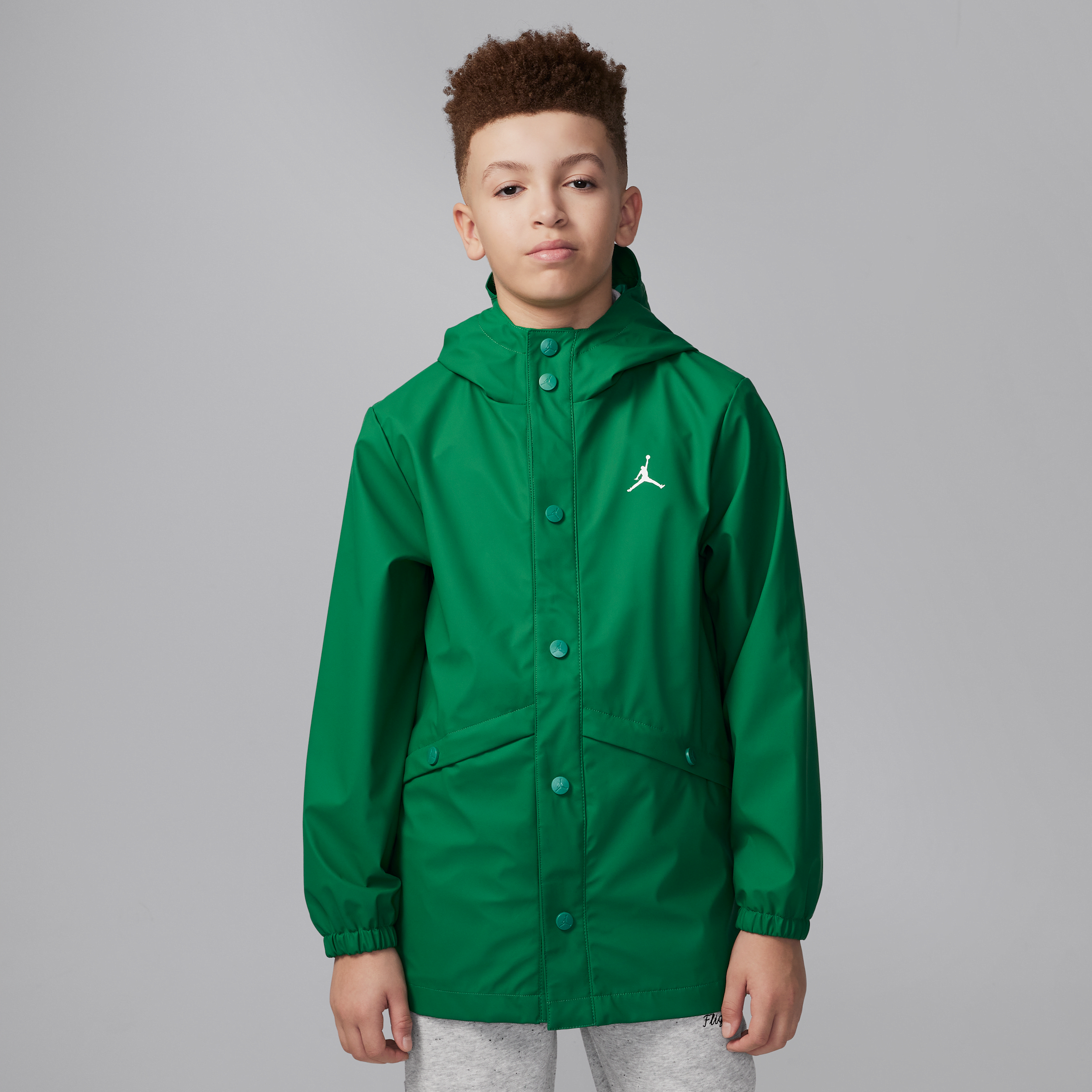 Shop Jordan Big Kids' Rain Jacket In Green