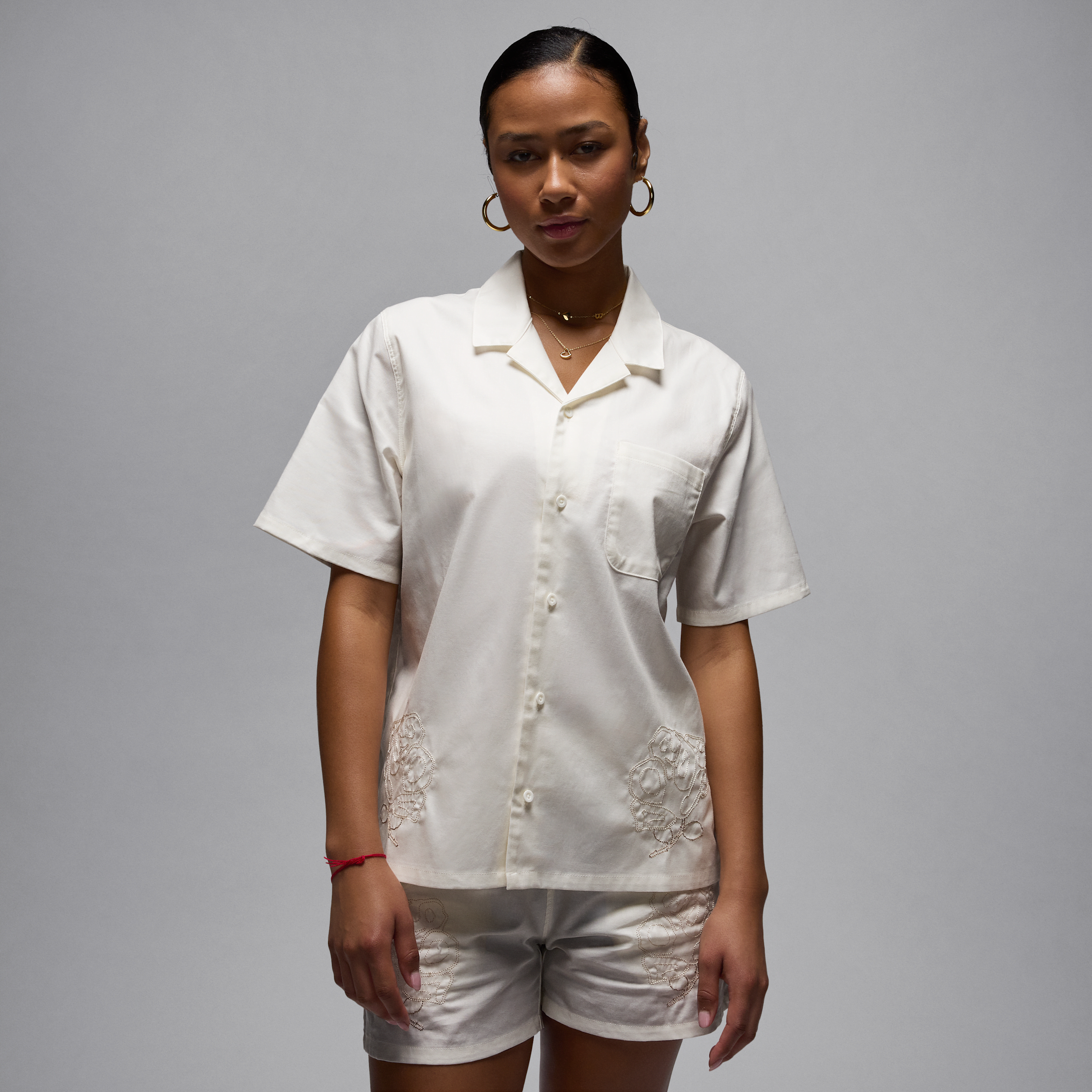 JORDAN WOMEN'S  SHORT-SLEEVE WOVEN TOP 1015710478