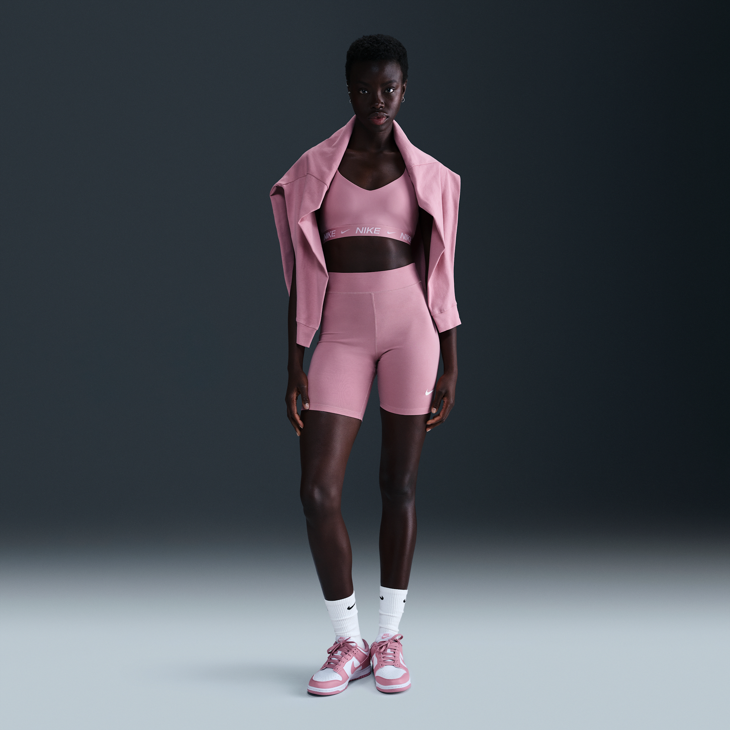 Nike Women's Sportswear Classic High-waisted 8" Biker Shorts In Pink