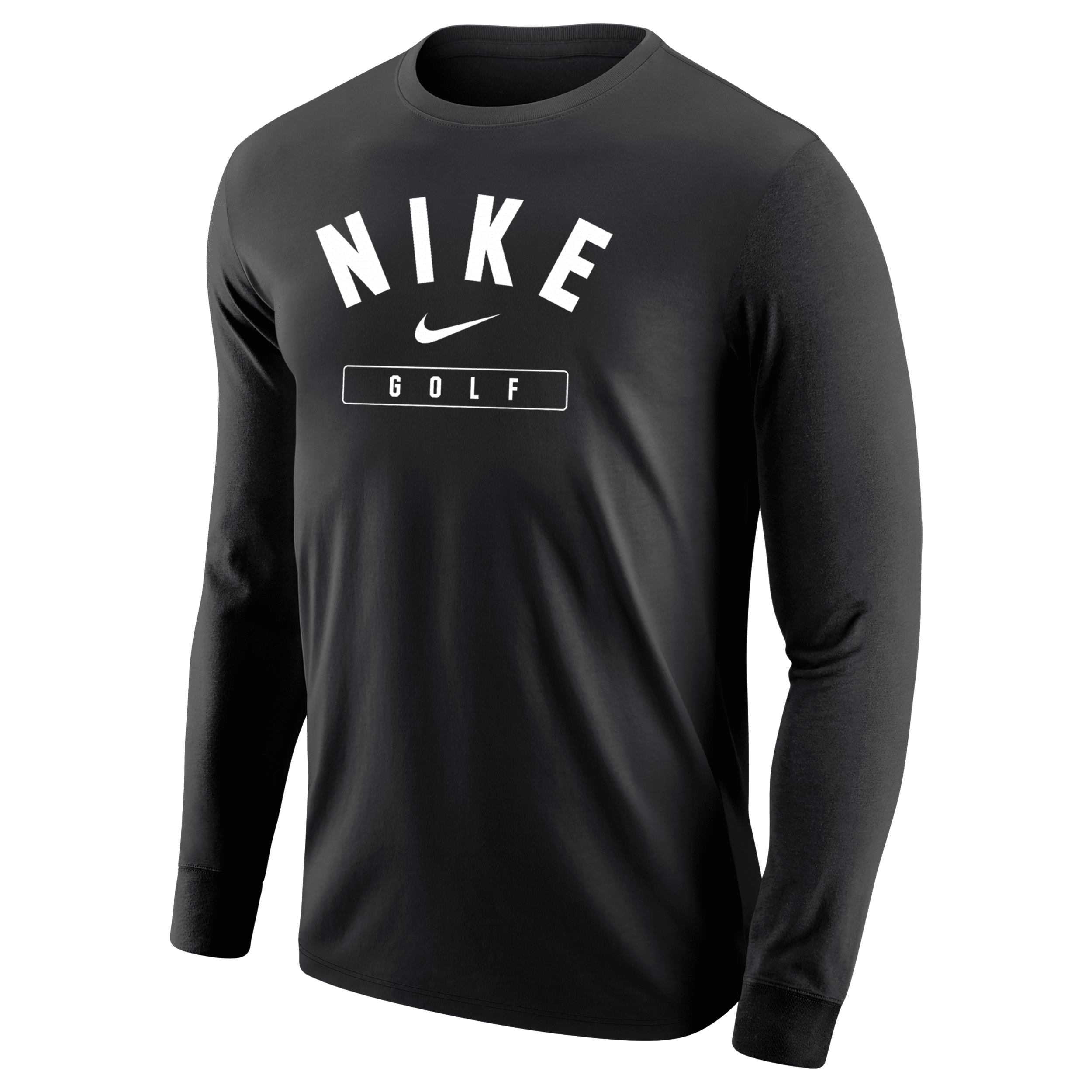 Nike Men's Golf Long-sleeve T-shirt In Black