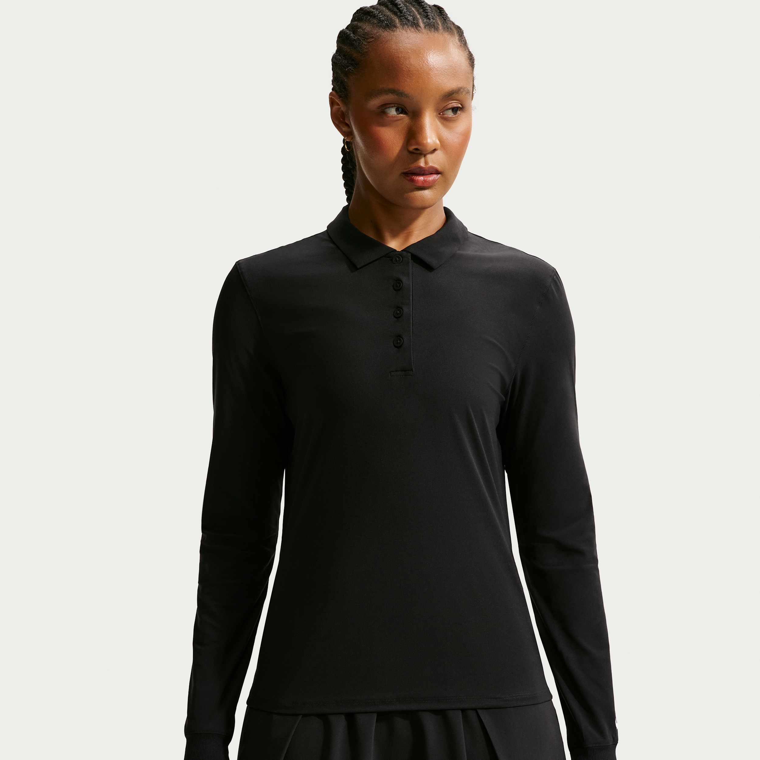 Nike Women's Victory Dri-FIT Long-Sleeve Polo in Black | FQ1570-010
