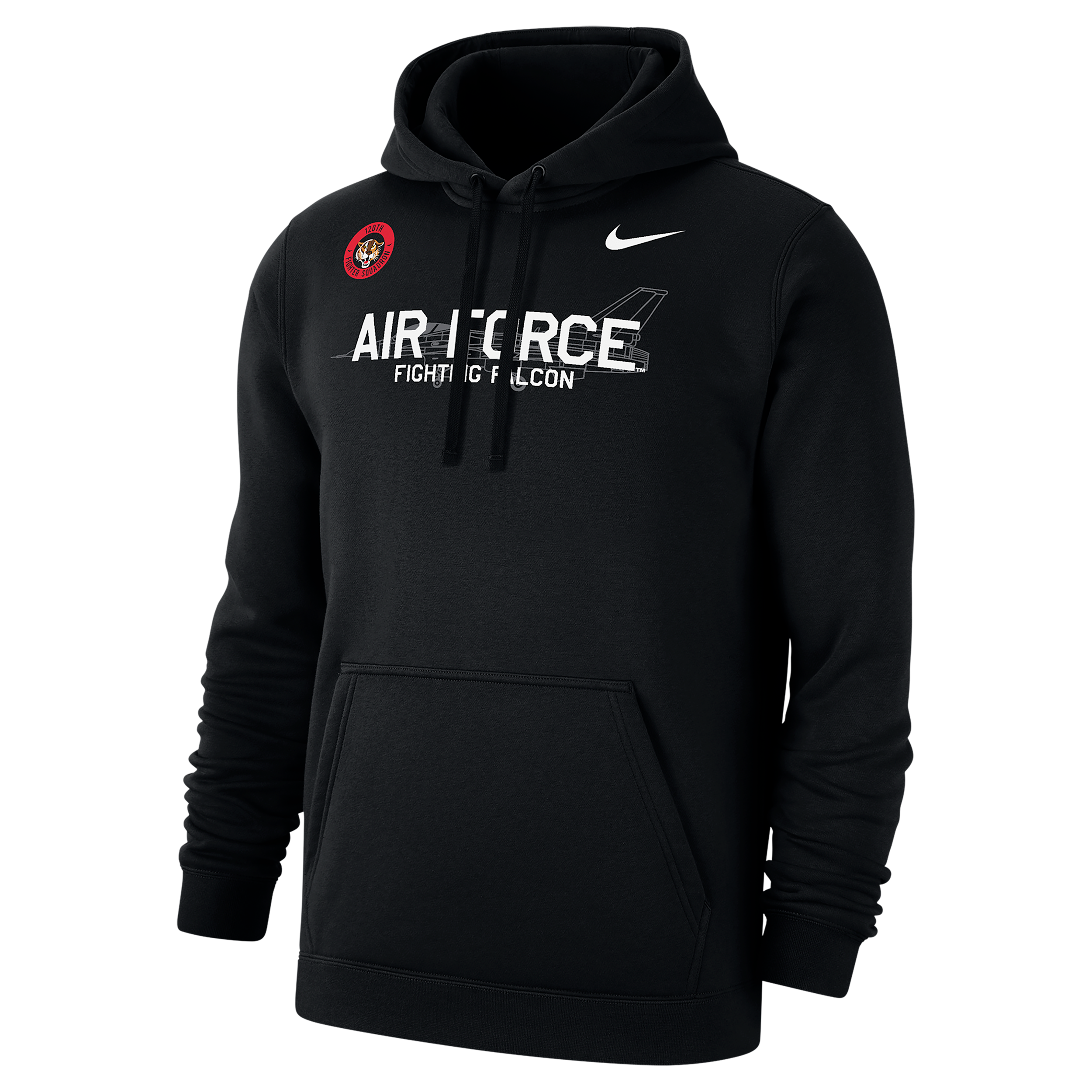Nike Air Force Club Fleece  Men's College Pullover Hoodie In Black
