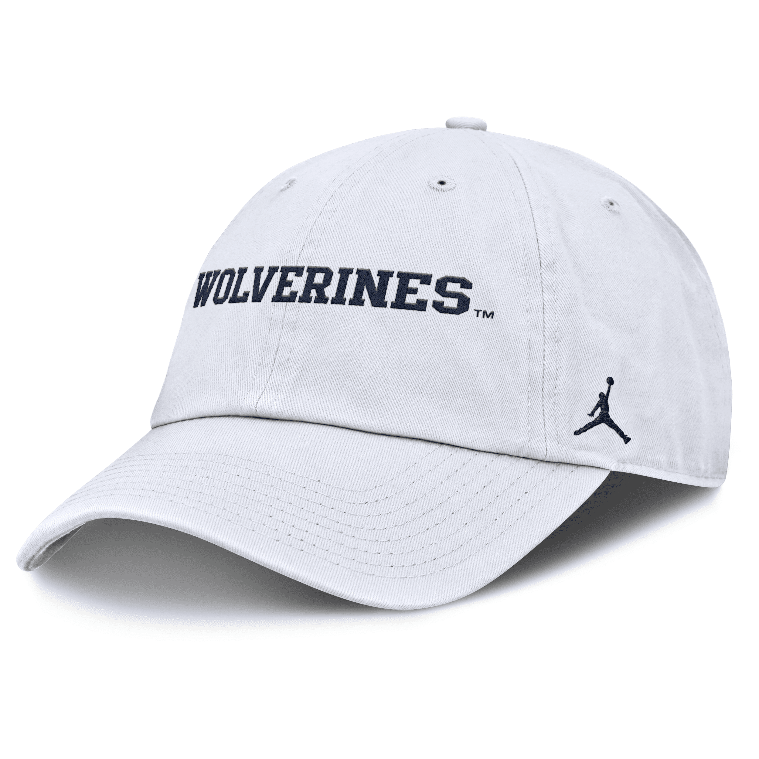 JORDAN MEN'S MICHIGAN WOLVERINES CORE CLUB MASCOT WORDMARK BRAND COLLEGE ADJUSTABLE HAT 1015802497
