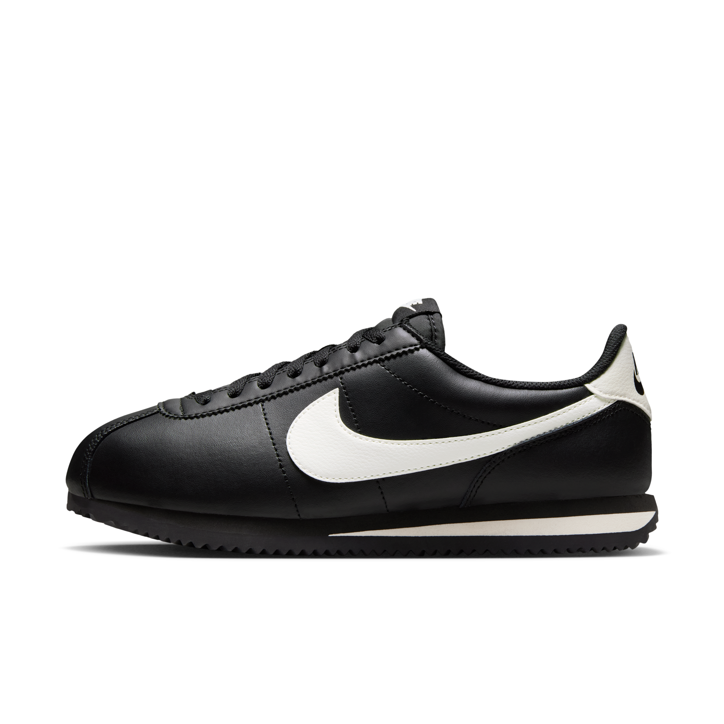 Nike Women's Cortez Leather Shoes In Black