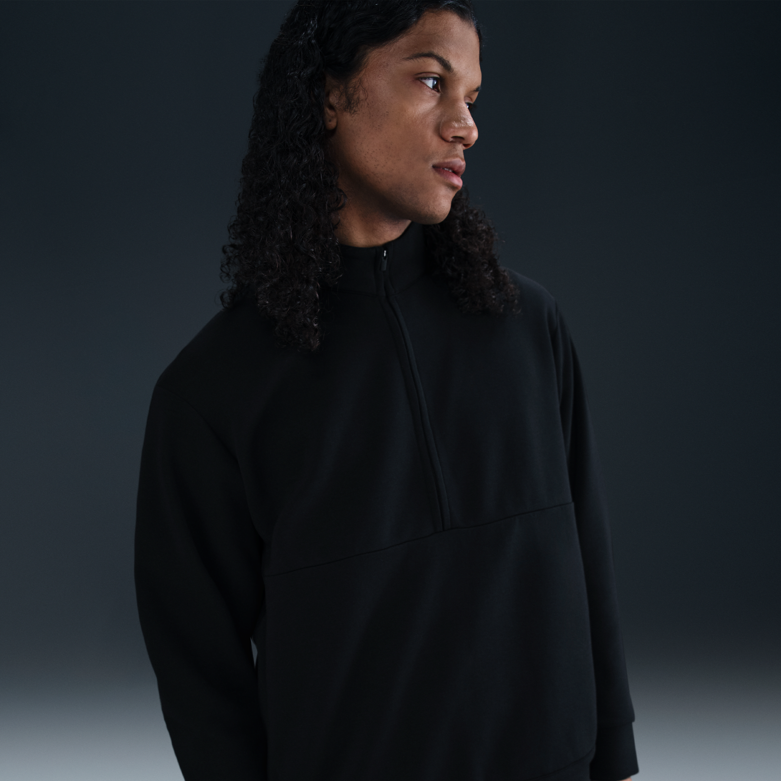 Nike Men's 24.7 Impossiblysoft Dri-fit 1/2-zip Top In Black